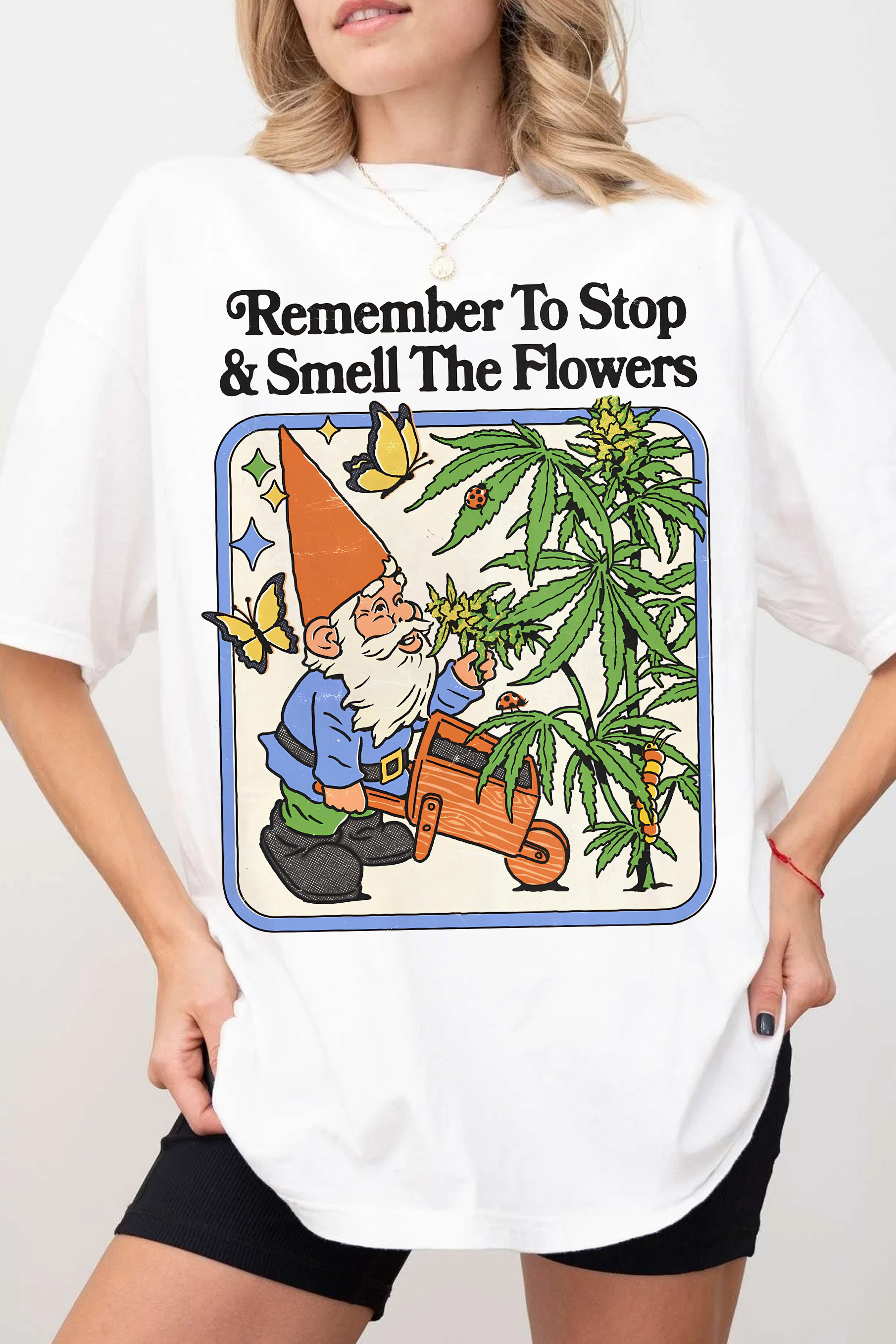 Smell The Flowers Funny TEE FOR WOMEN 
