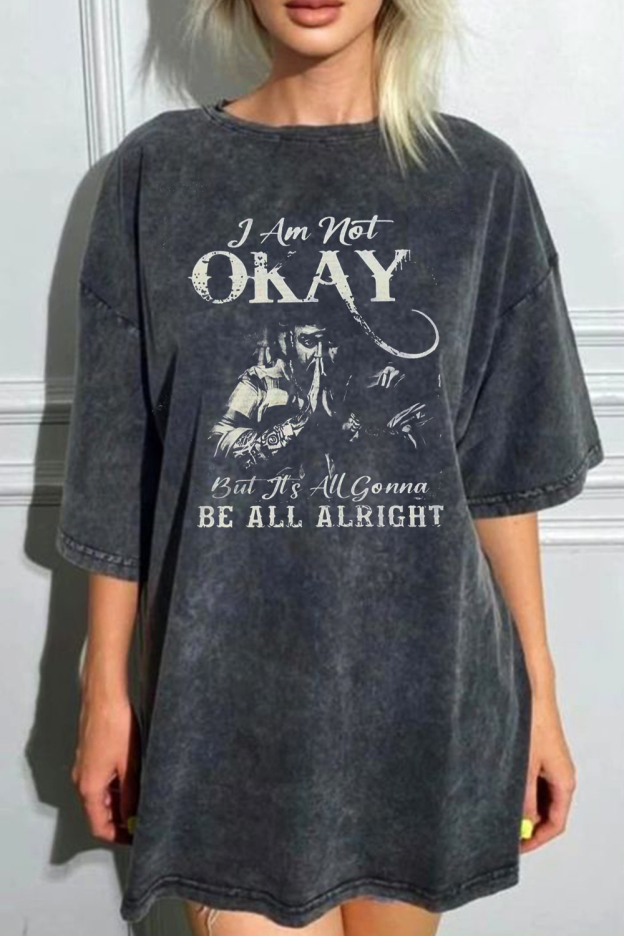 jelly roll washed short-sleeved T-shirt