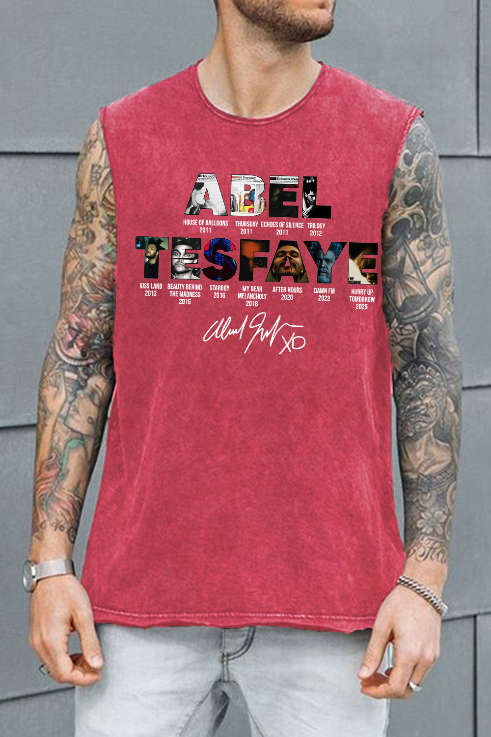 abeltesfaye Theweeknd Wash cotton tank