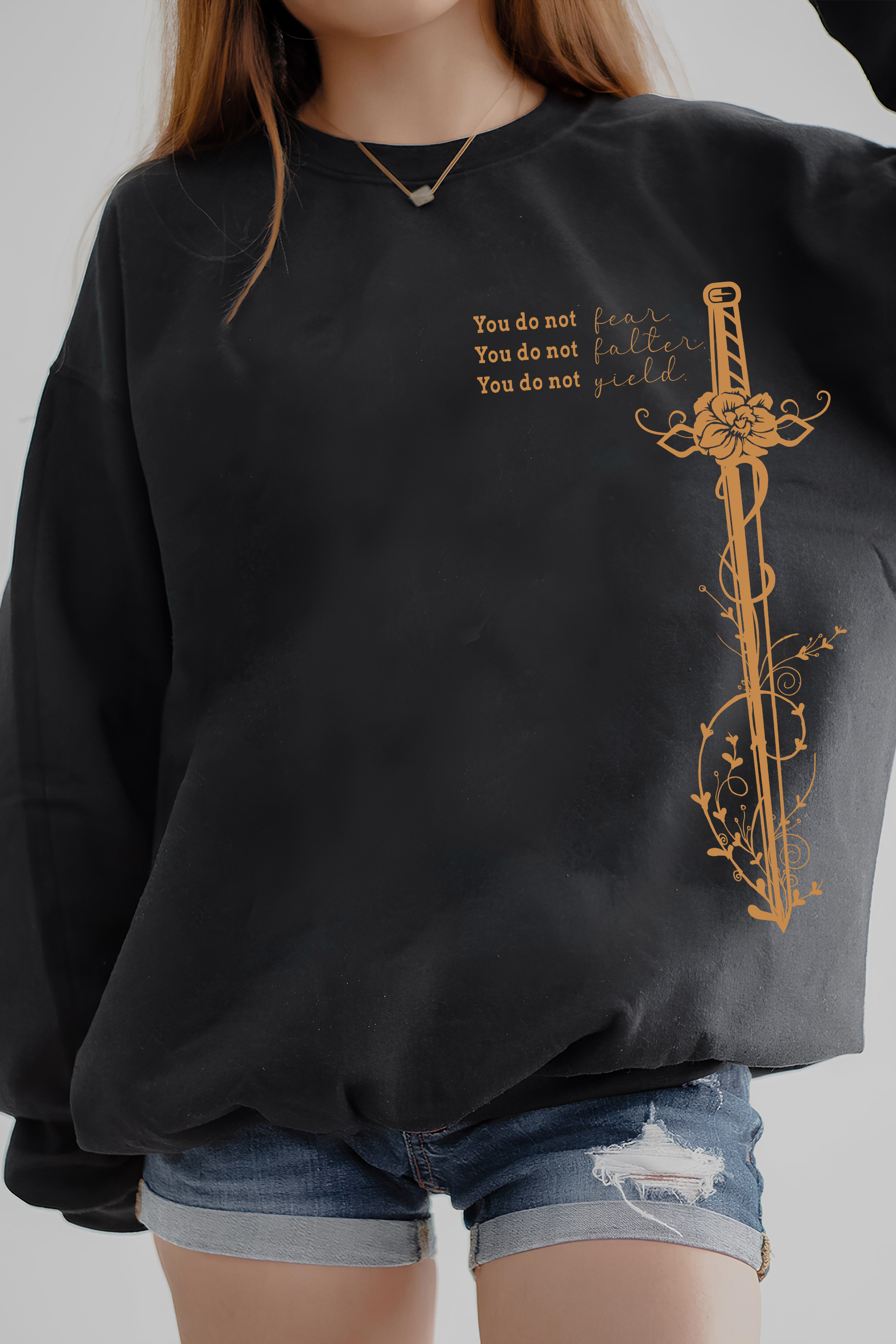 You do not yield Bookish sleeve Sweatshirt For Women