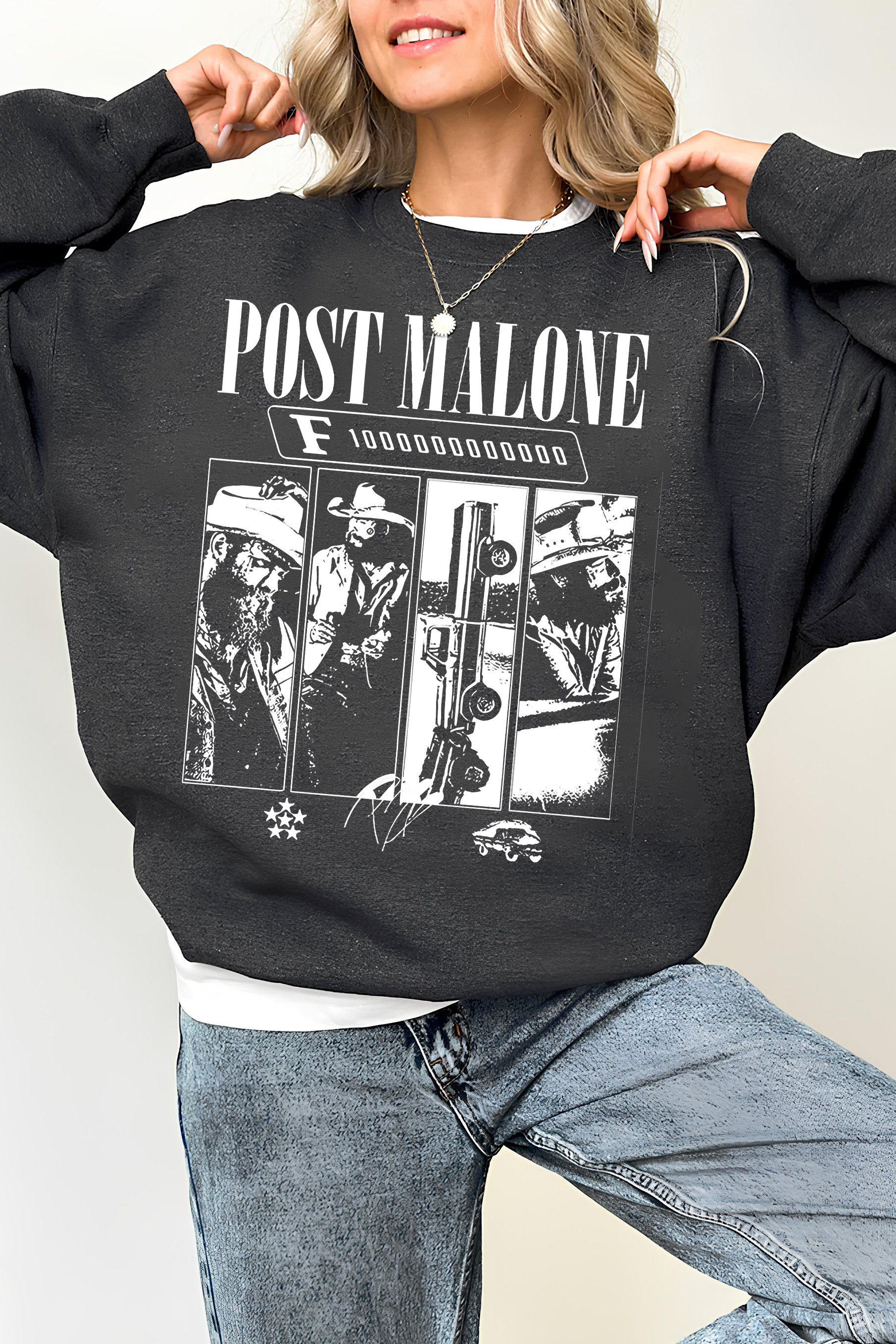 Post Malone F1-Trillion Album Fleece Sweatshirt For Women