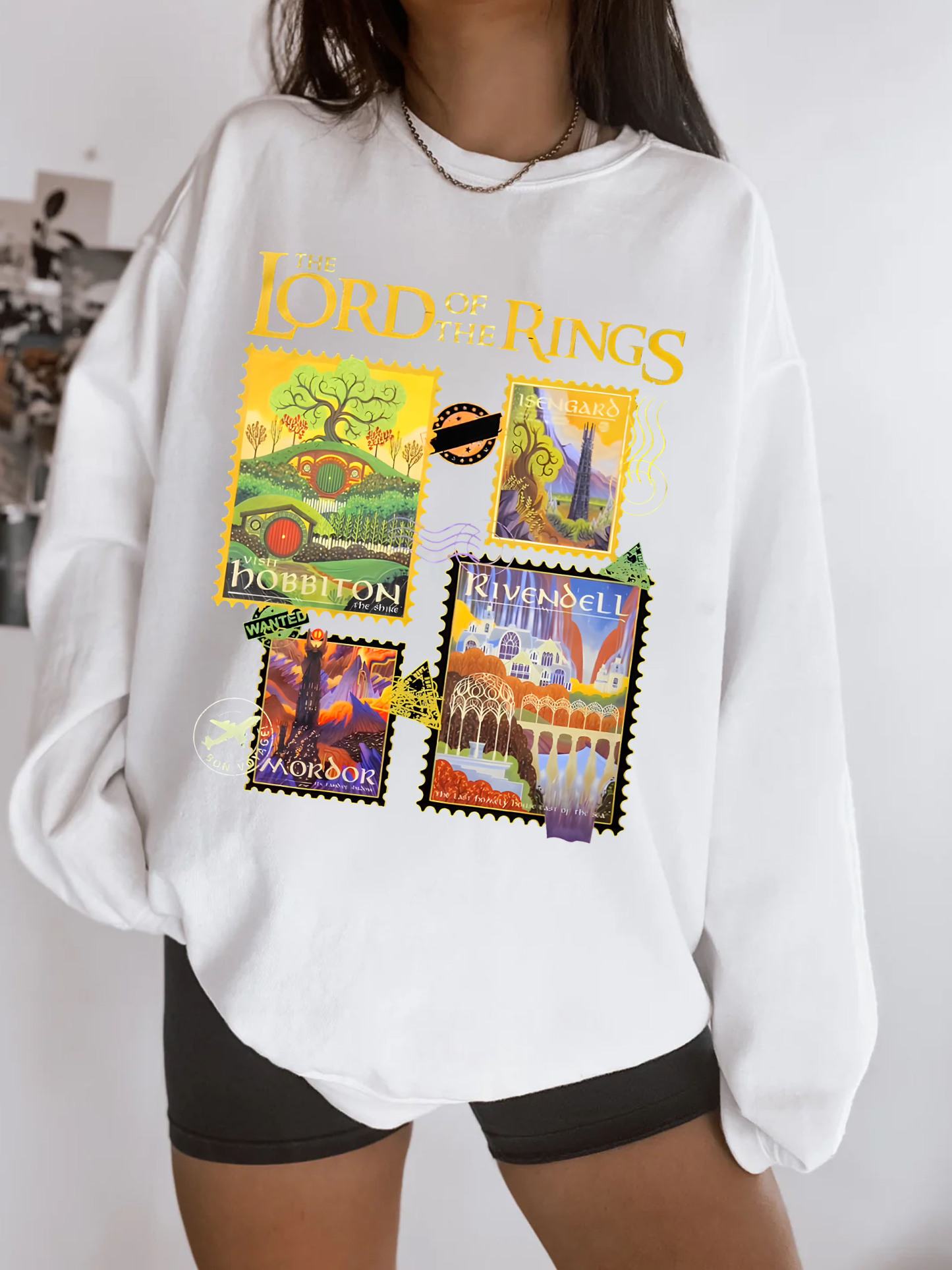 LOTR Stamps Sweatshirt For Women