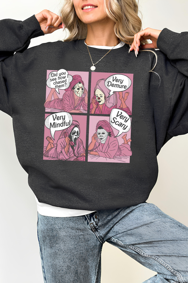Did You See How I Chased Them  Halloween  Horror Sweatshirt For Women