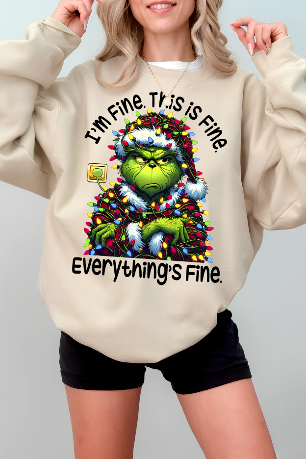 Funny Grinch Fleece Sweatshirt For Women
