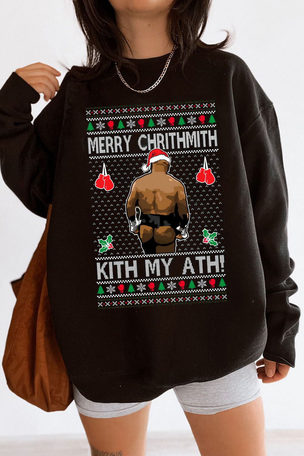 Merry Chrithmith Kith My Ath Fleece Sweatshirt For Women