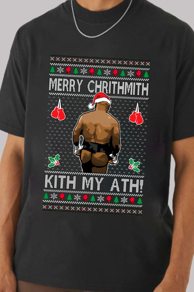 Merry Chrithmith Kith My Ath Fleece men's t-shirt