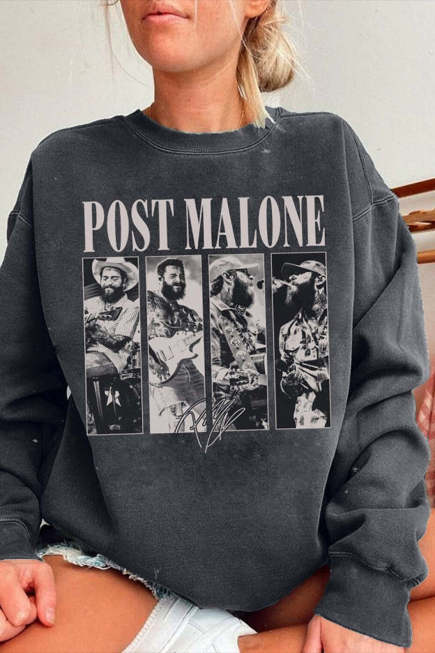 Vintage Posty Malone Music The Album Graphic Sweatshirt For Women