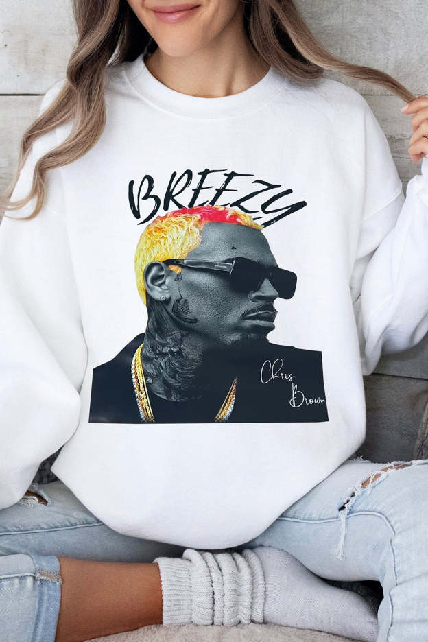 Breezy Album Chris Brown Fleece Sweatshirt For Women