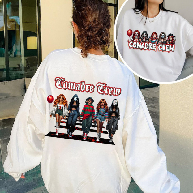 Comadre Crew Horror Thuglife Sweatshirt For Women