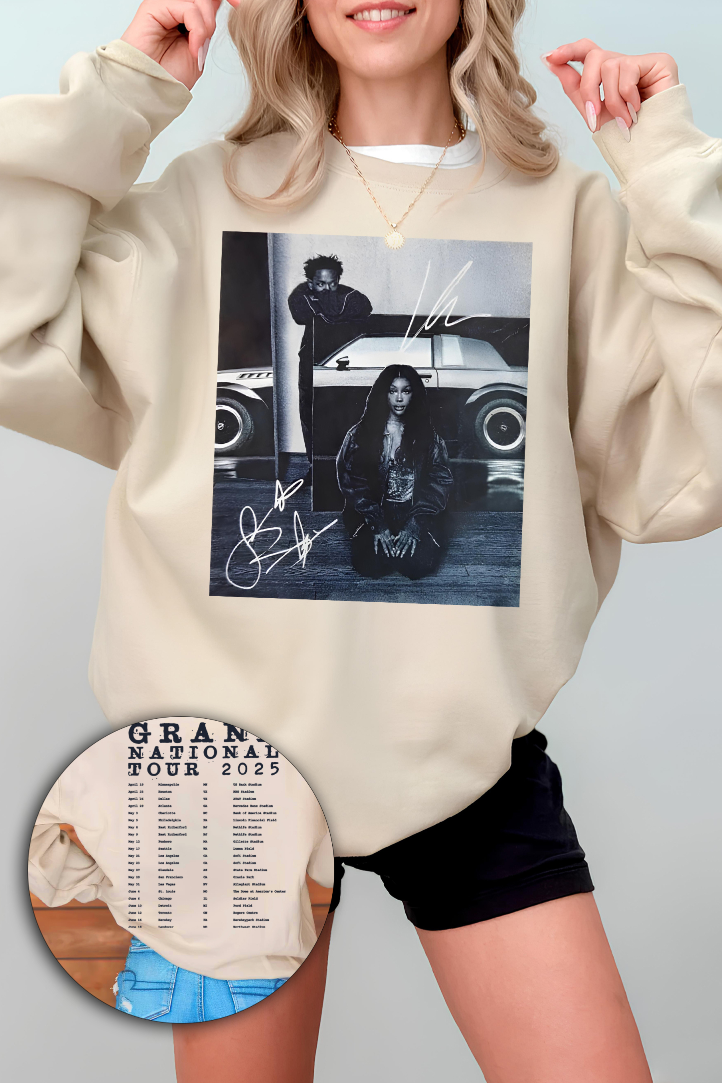 Grand National Tour Kendrick&SZA Fleece Sweatshirt For Women