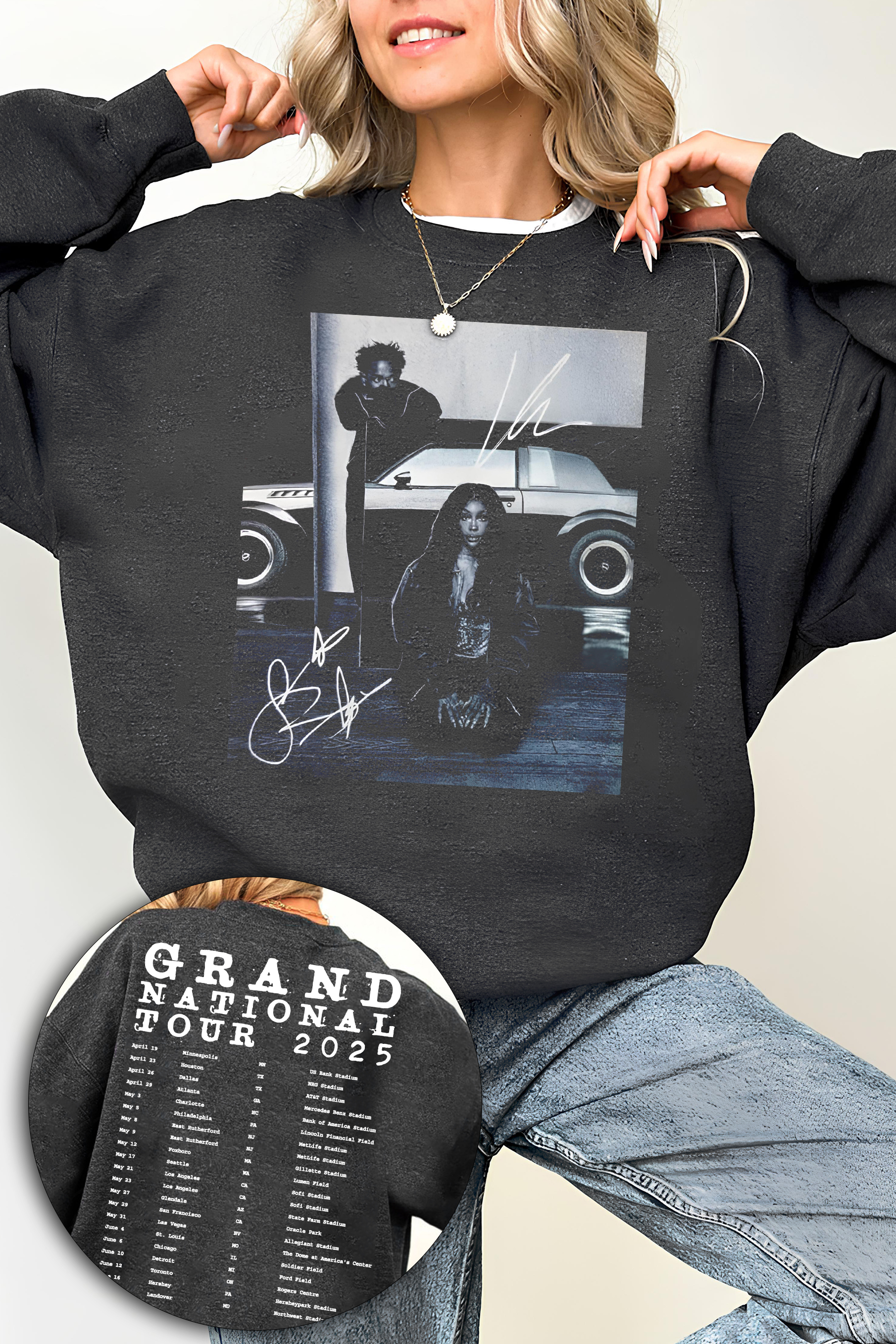 Grand National Tour Kendrick&SZA Fleece Sweatshirt For Women