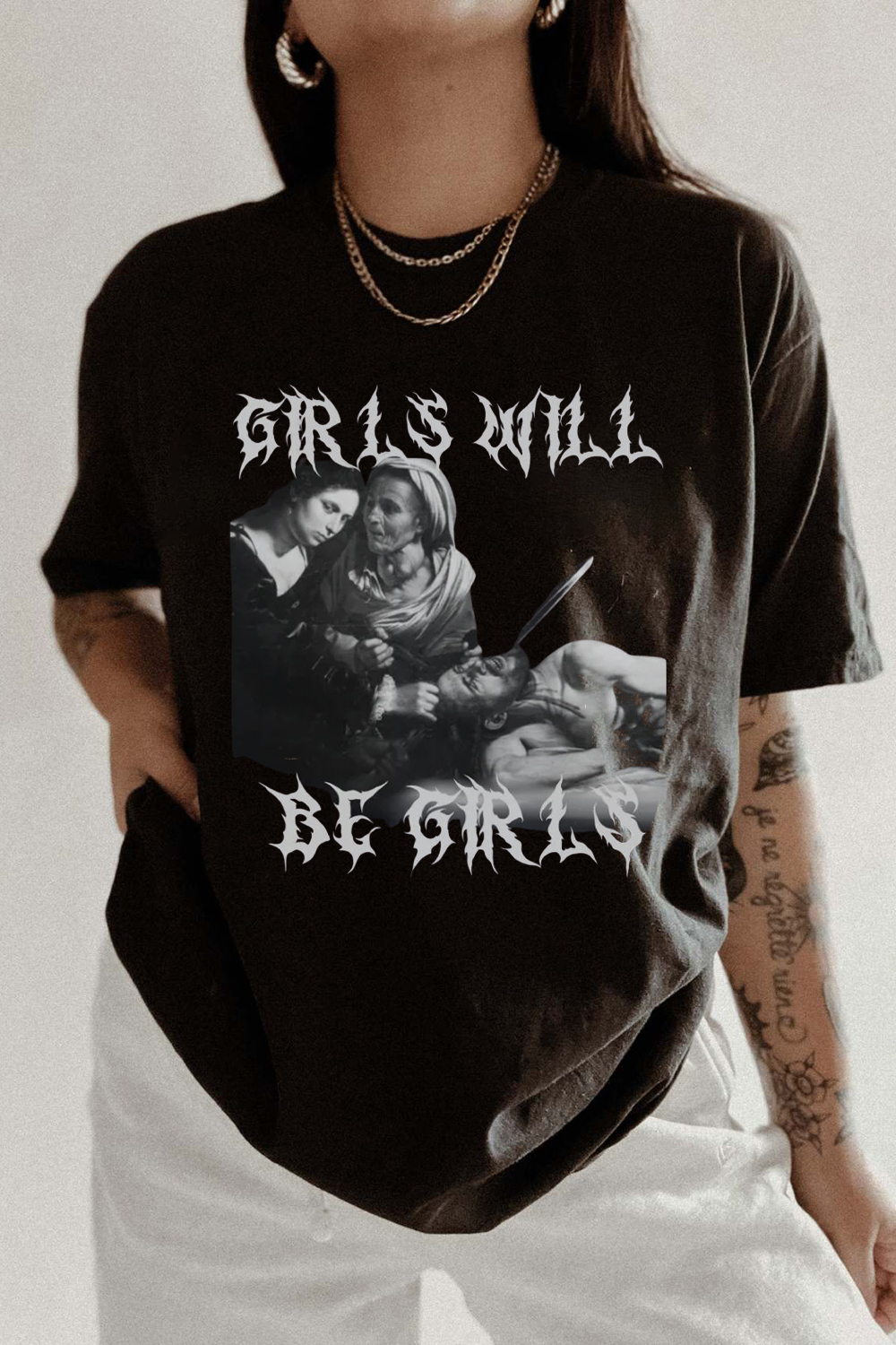 Dark Humor Girls Will Be Girls Feminism Tee For Women