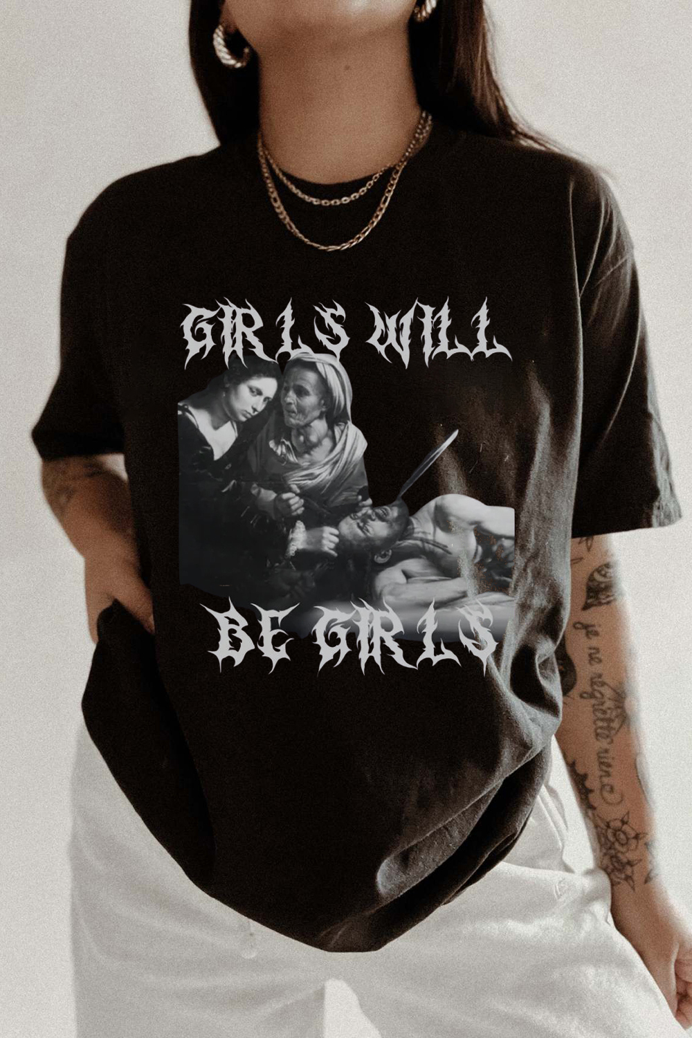 Dark Humor Girls Will Be Girls Feminism Tee For Women