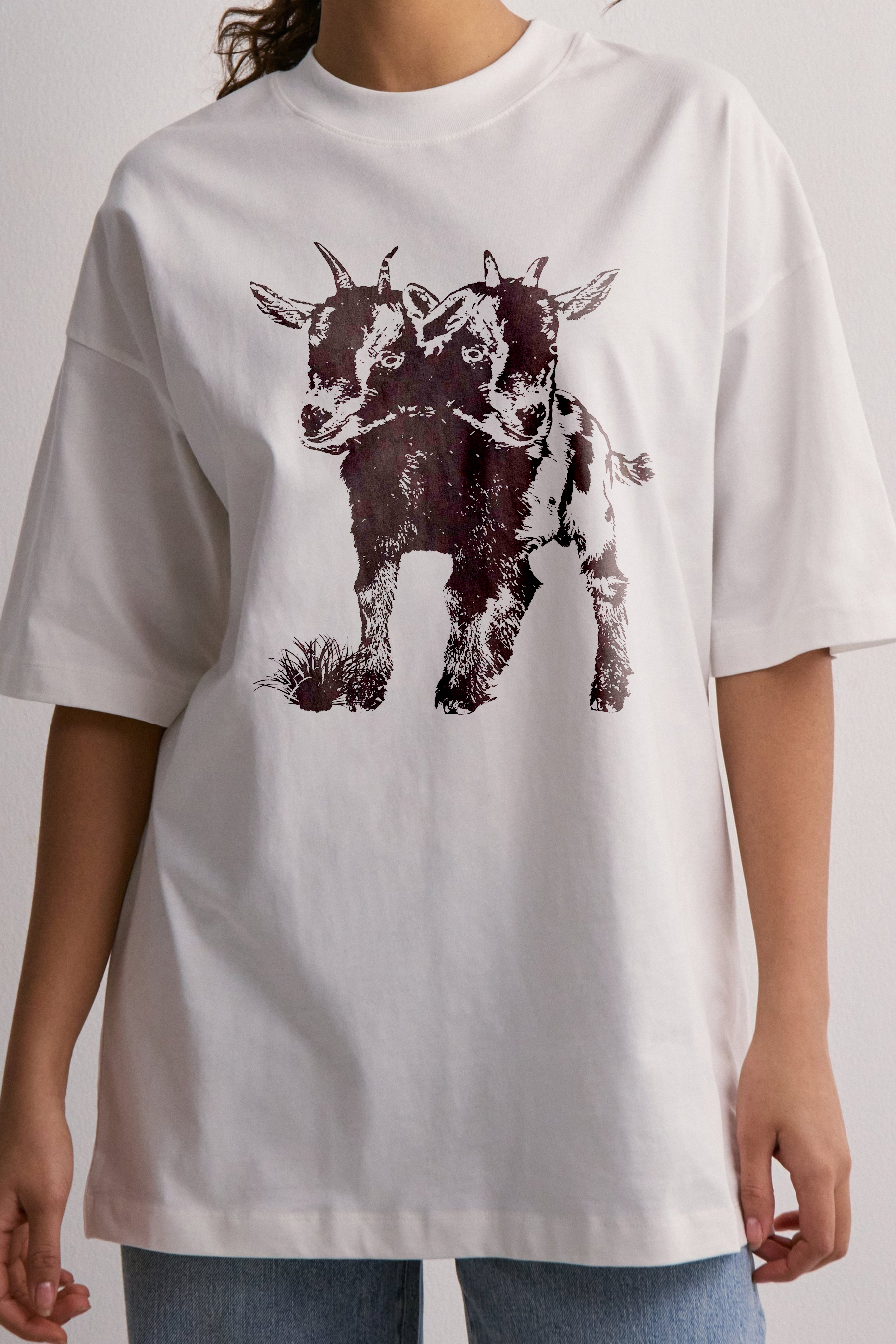 Two Headed Goat  ATHEISM T-SHIRT