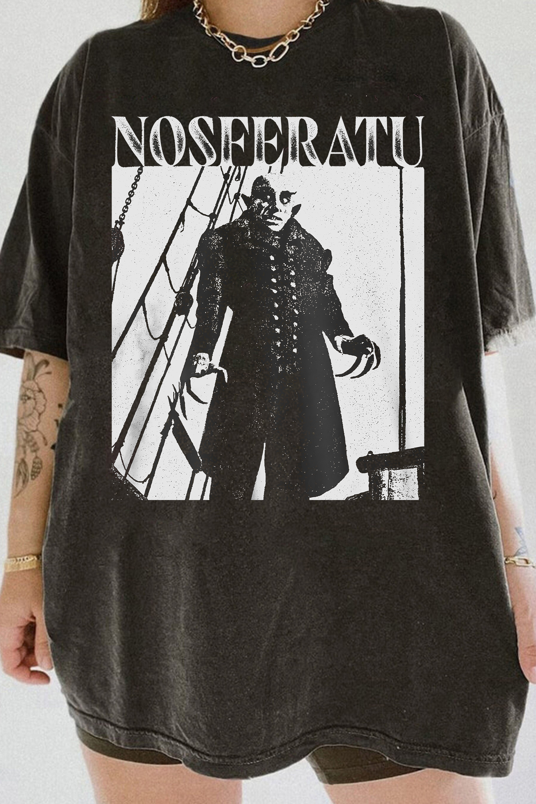 Nosferatu Scary Classic Horror Movie  Tee For Women 