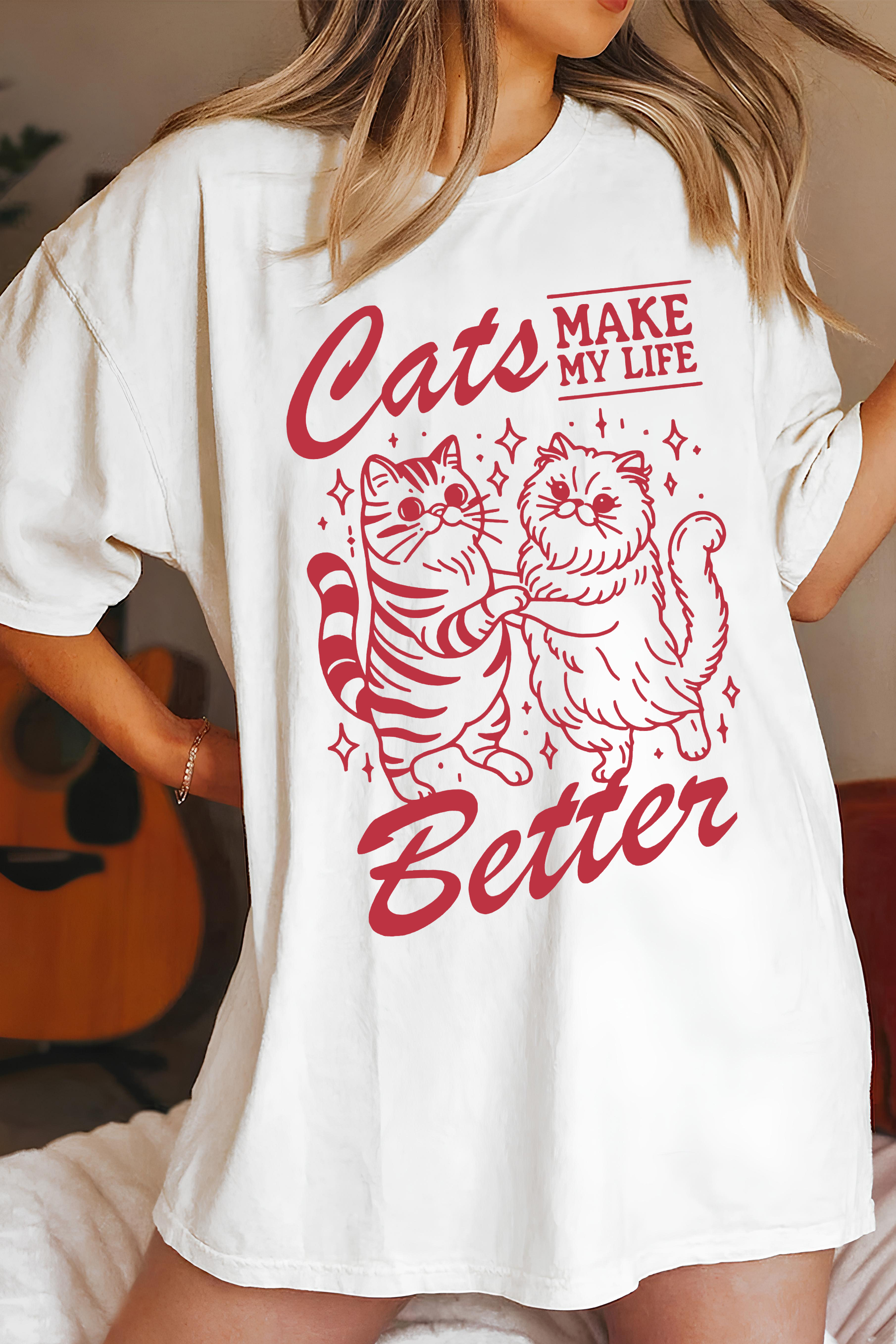 Funny Cat   Tee For Women