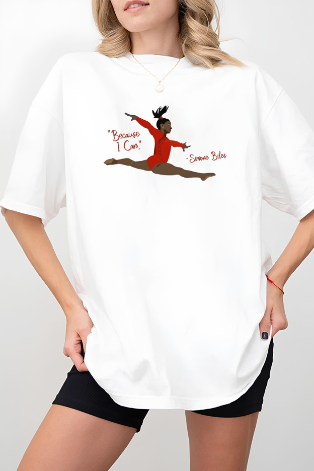 Because I can Mental Health Simone Biles Olympics  Tee For Women