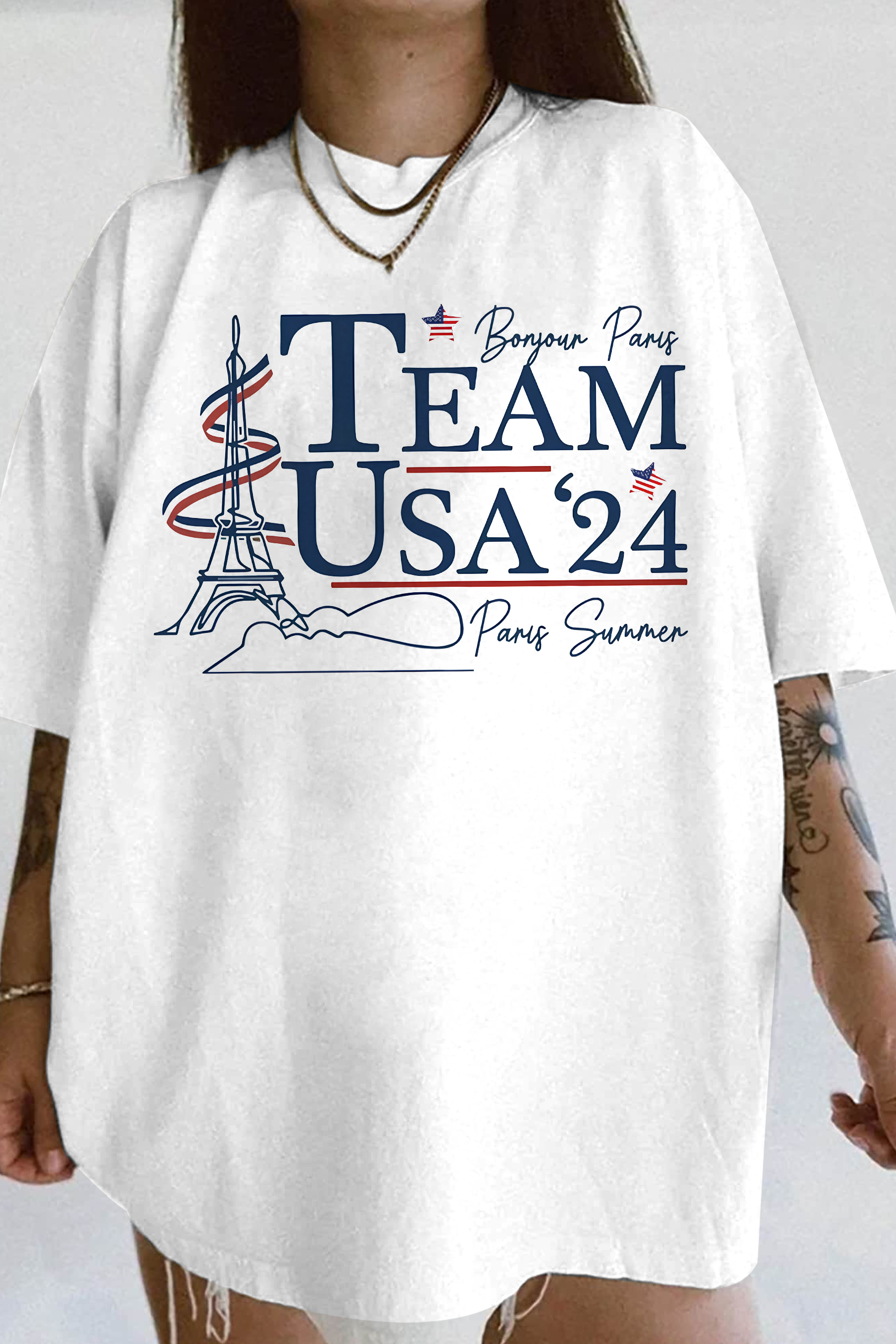 2024 Paris USA Team  Tee For Women  