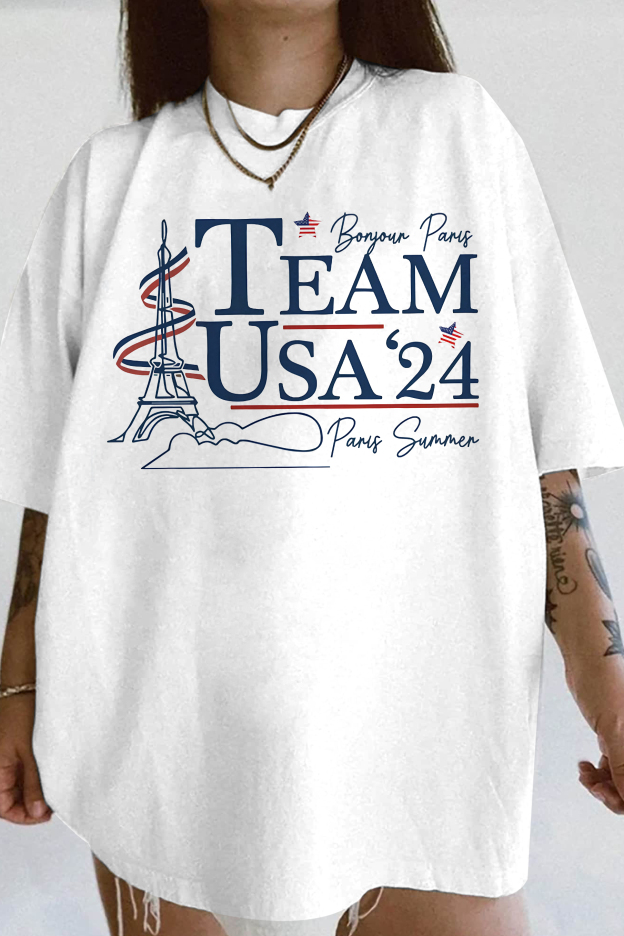 2024 Paris USA Team  Tee For Women
