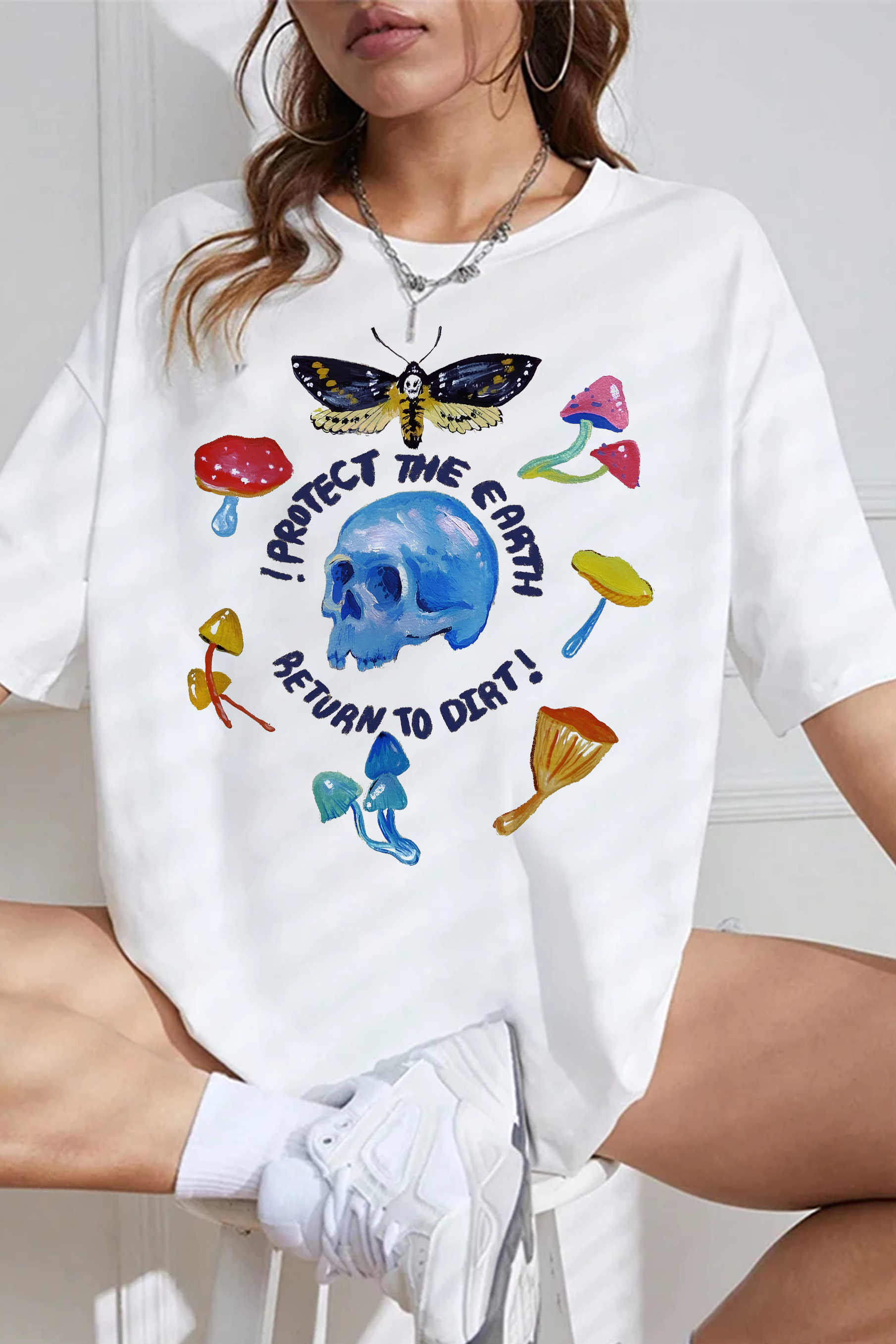 Funny Skull  Tee For Women