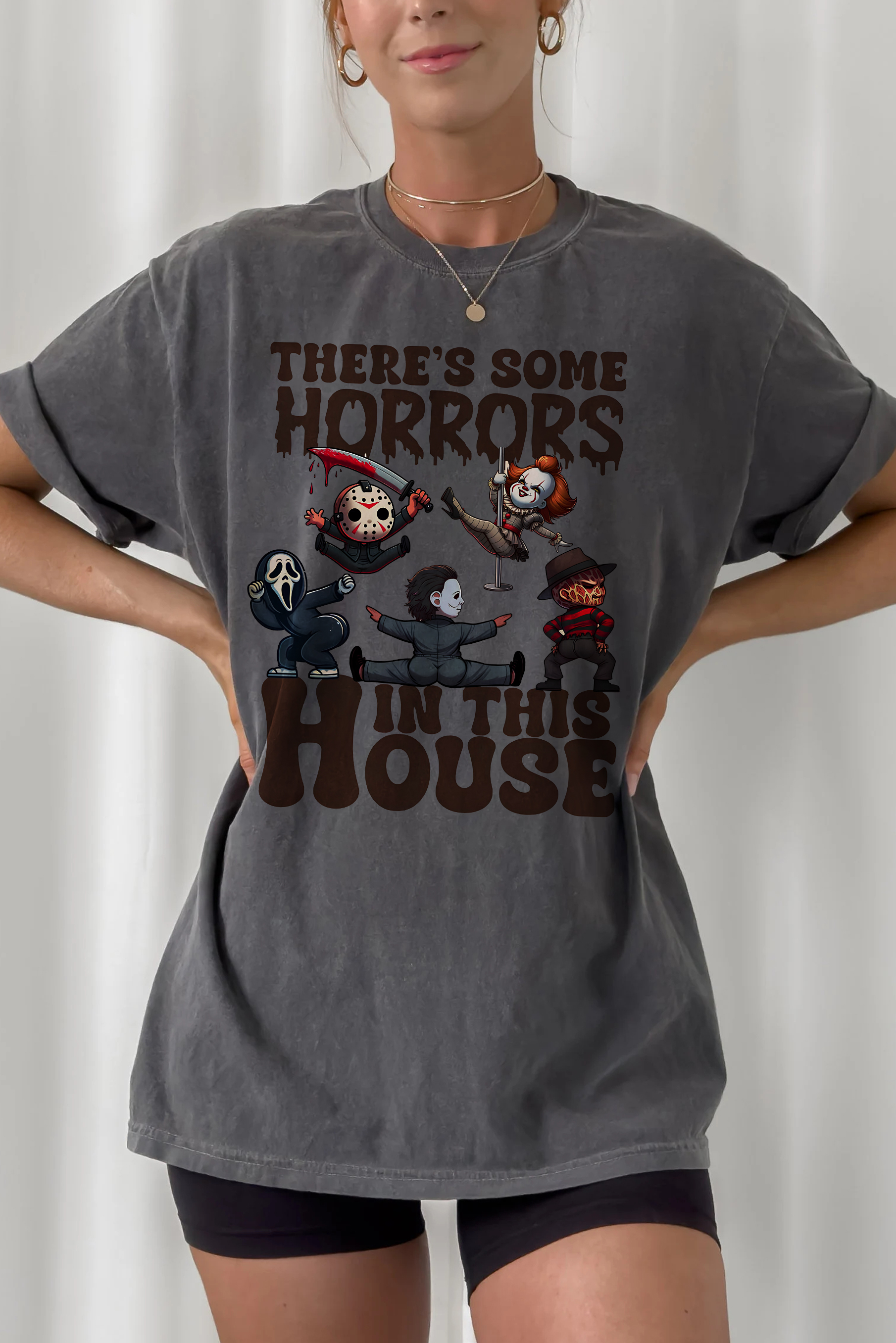 Funny spooky vibes only with this horror  Tee For Women  