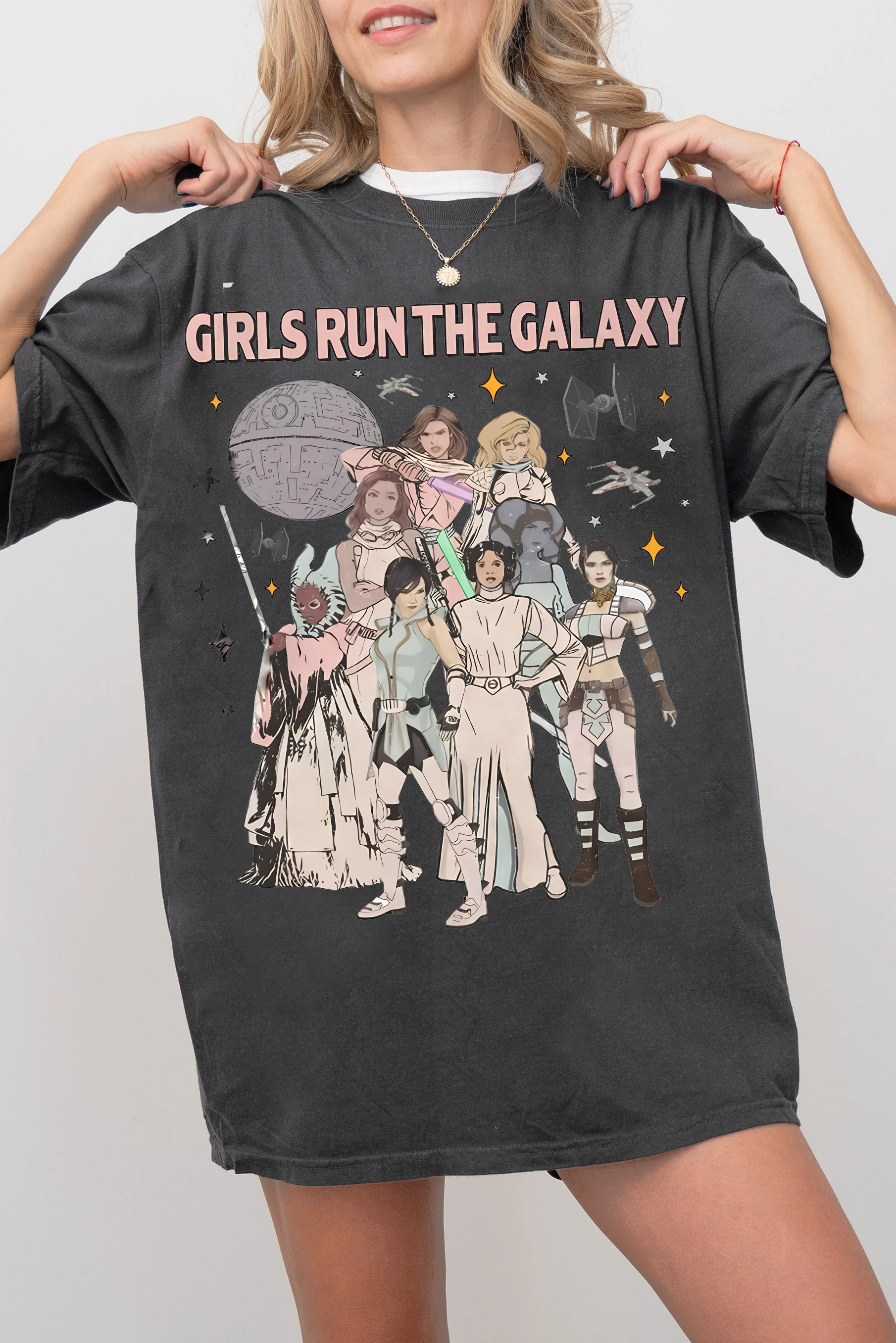 Vintage Star Wars Girls Run The Galaxy Tee For Women 