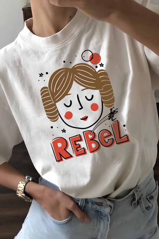 Princess Leia Rebel  Star Wars Tee For Women