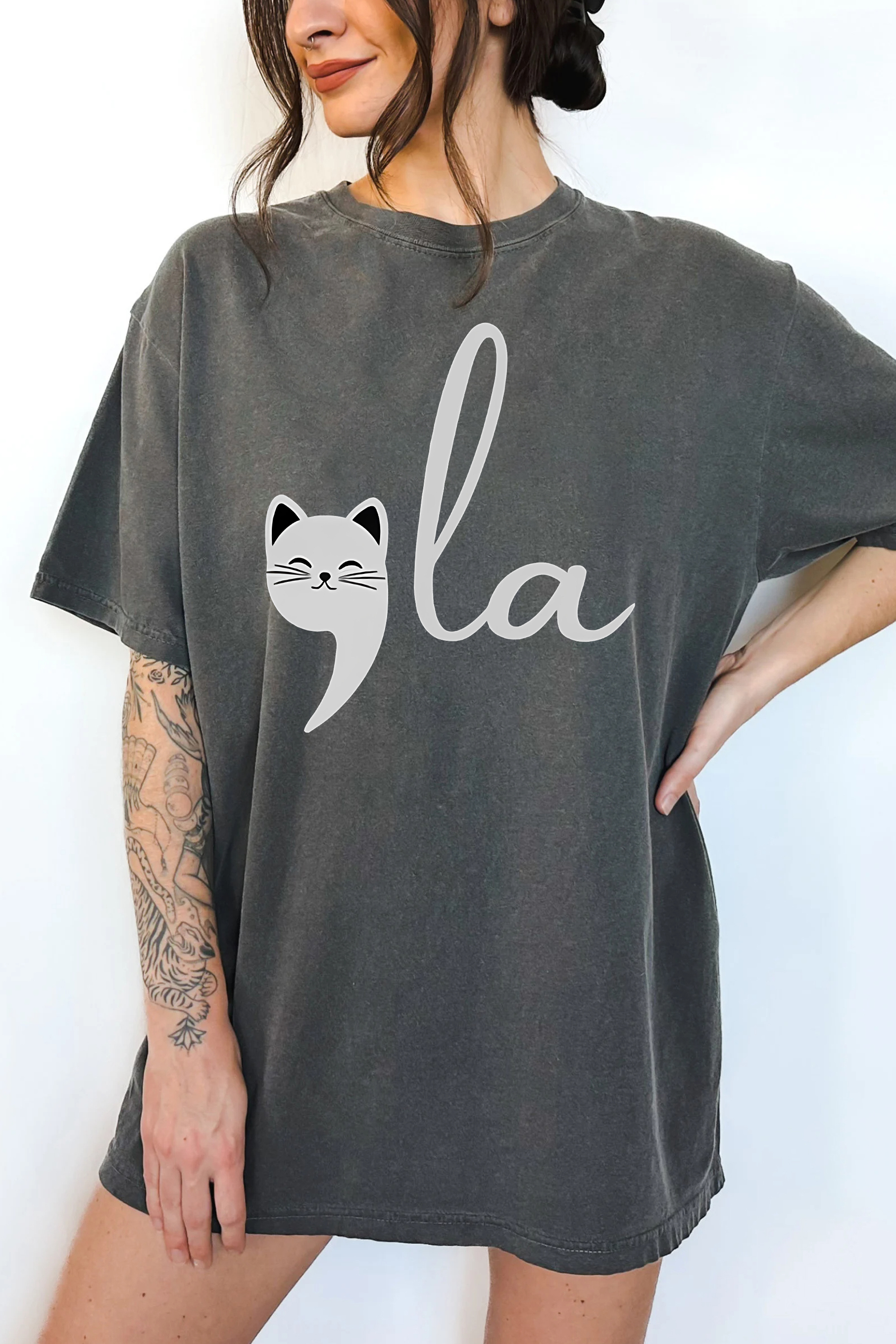 Childless Cat Lady La Printed  Tee For Women