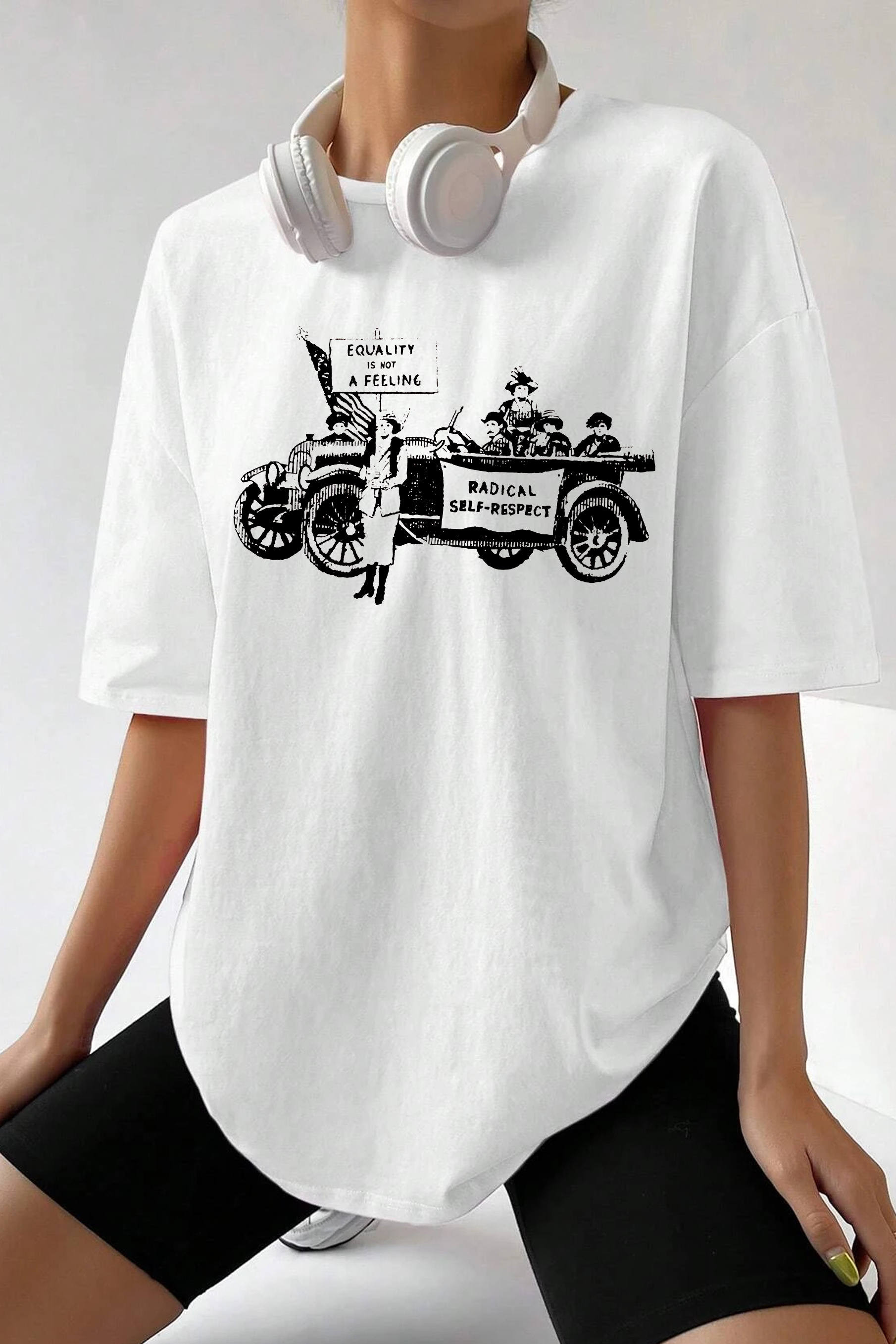 Feminist  Equality  Slogan  Tee For Women