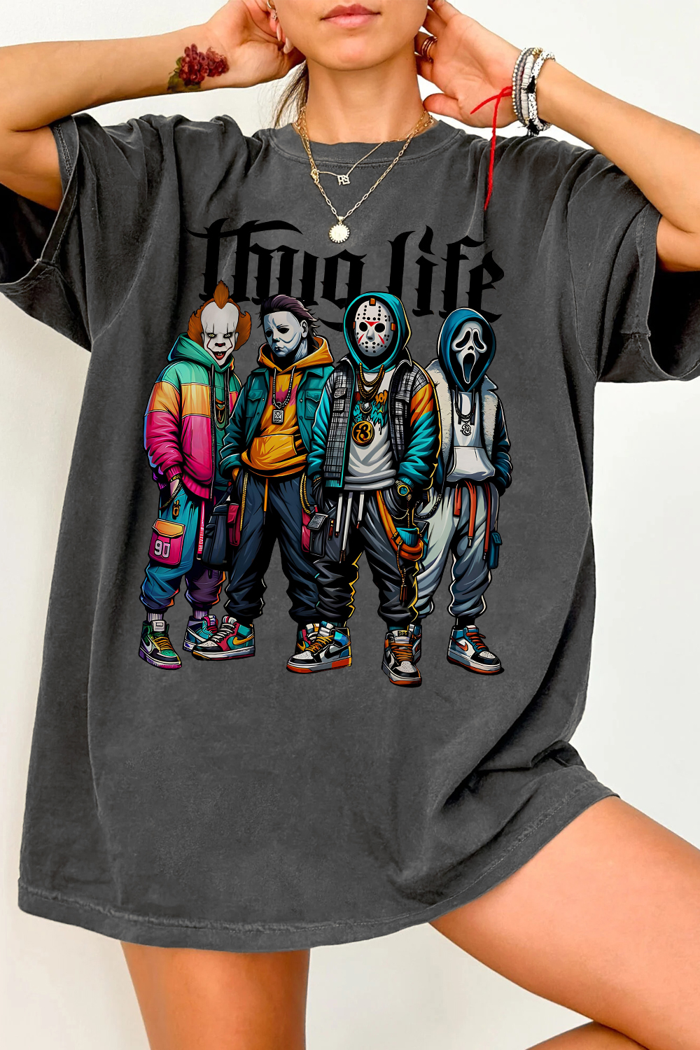 Thug Life Horror Tee For Women