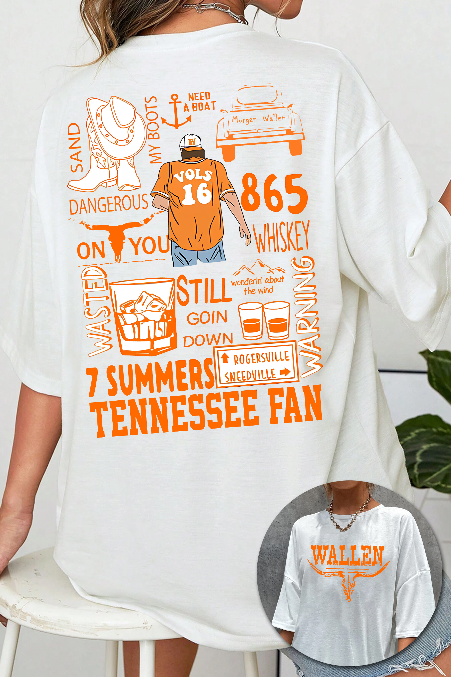 Morgan Wallen 7 Summer Tennessee Fan Tee For Women