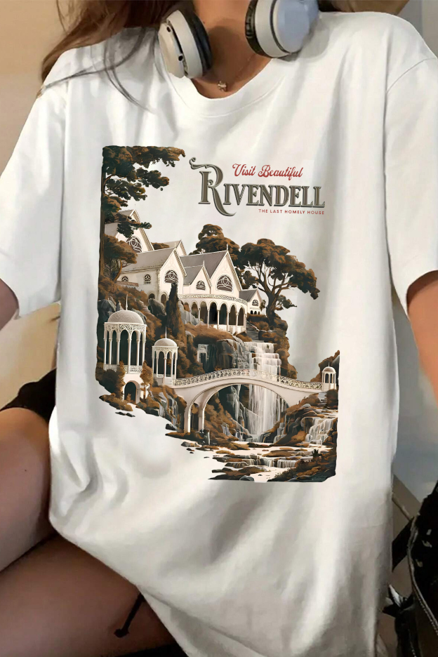 Beautiful Rivendell Lord of The Rings Tee For Women
