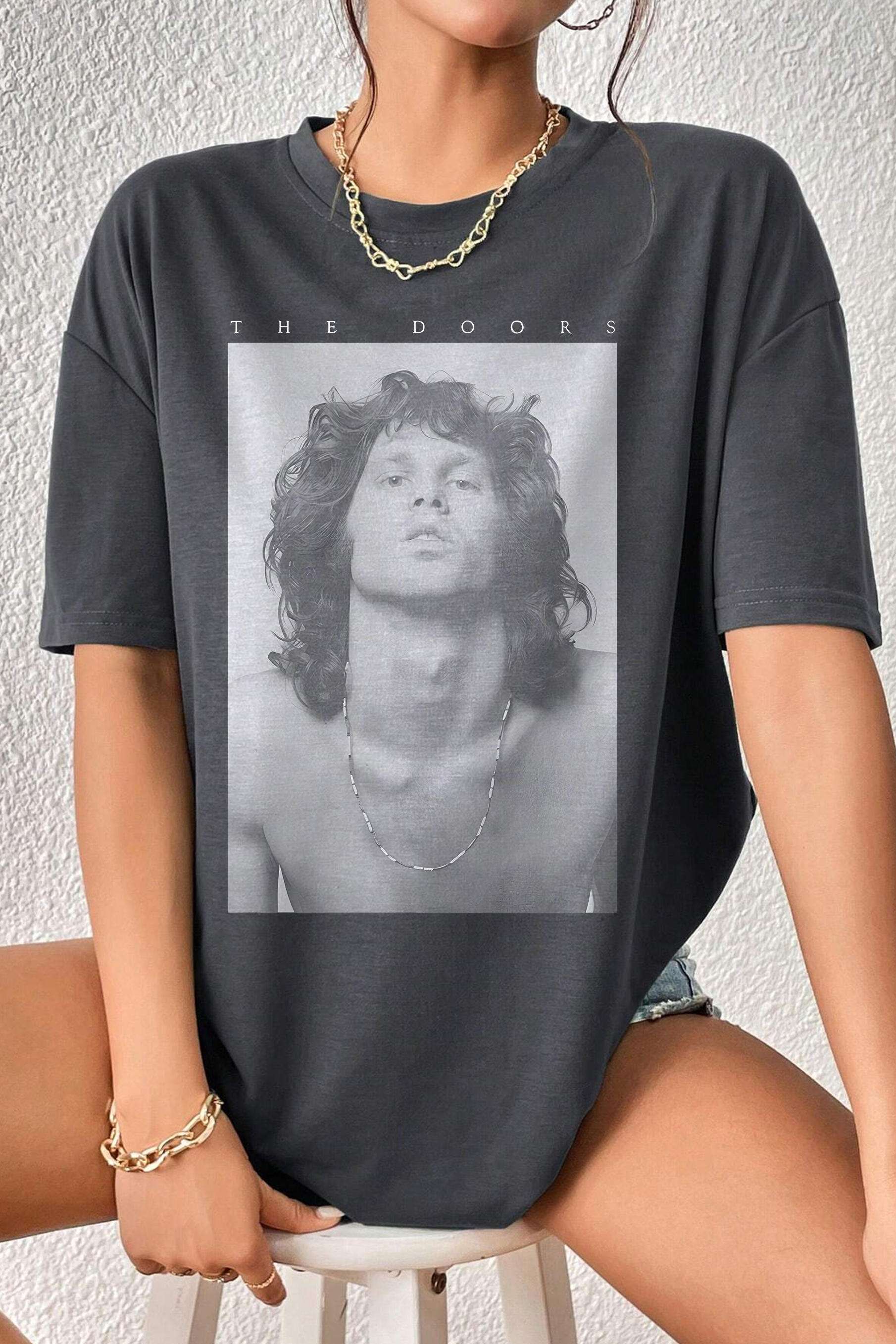 The Doors Jim Morrison Necklace  Tee For Women