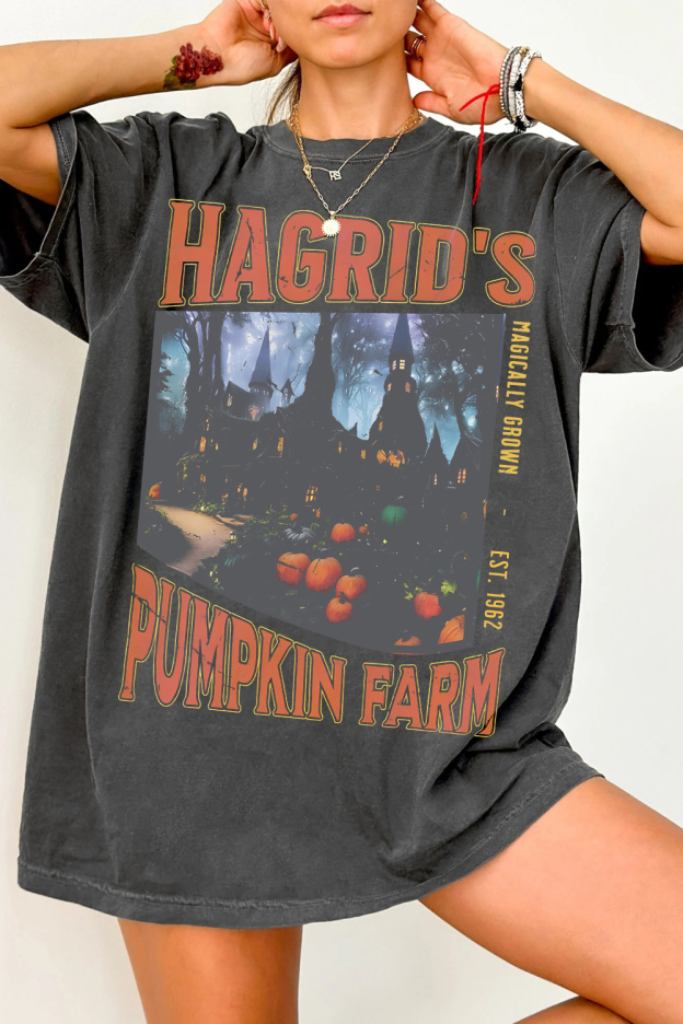 Vintage Fall Hagrid's Pumpkin  Tee For Women