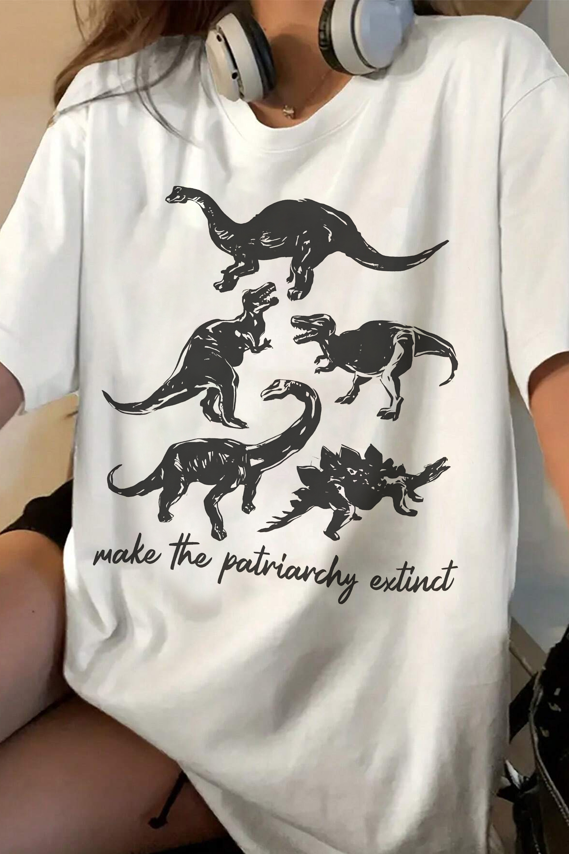 Dinosaur silhouette Tee For Women