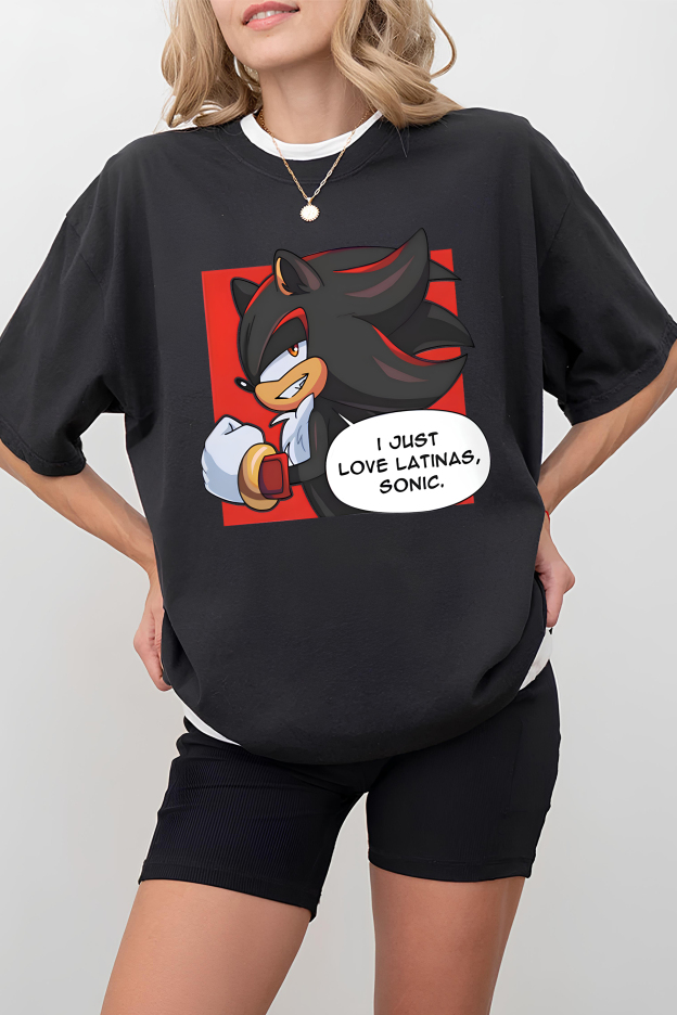 Shadow the Hedgehog "I love Latinas"   Tee For Women