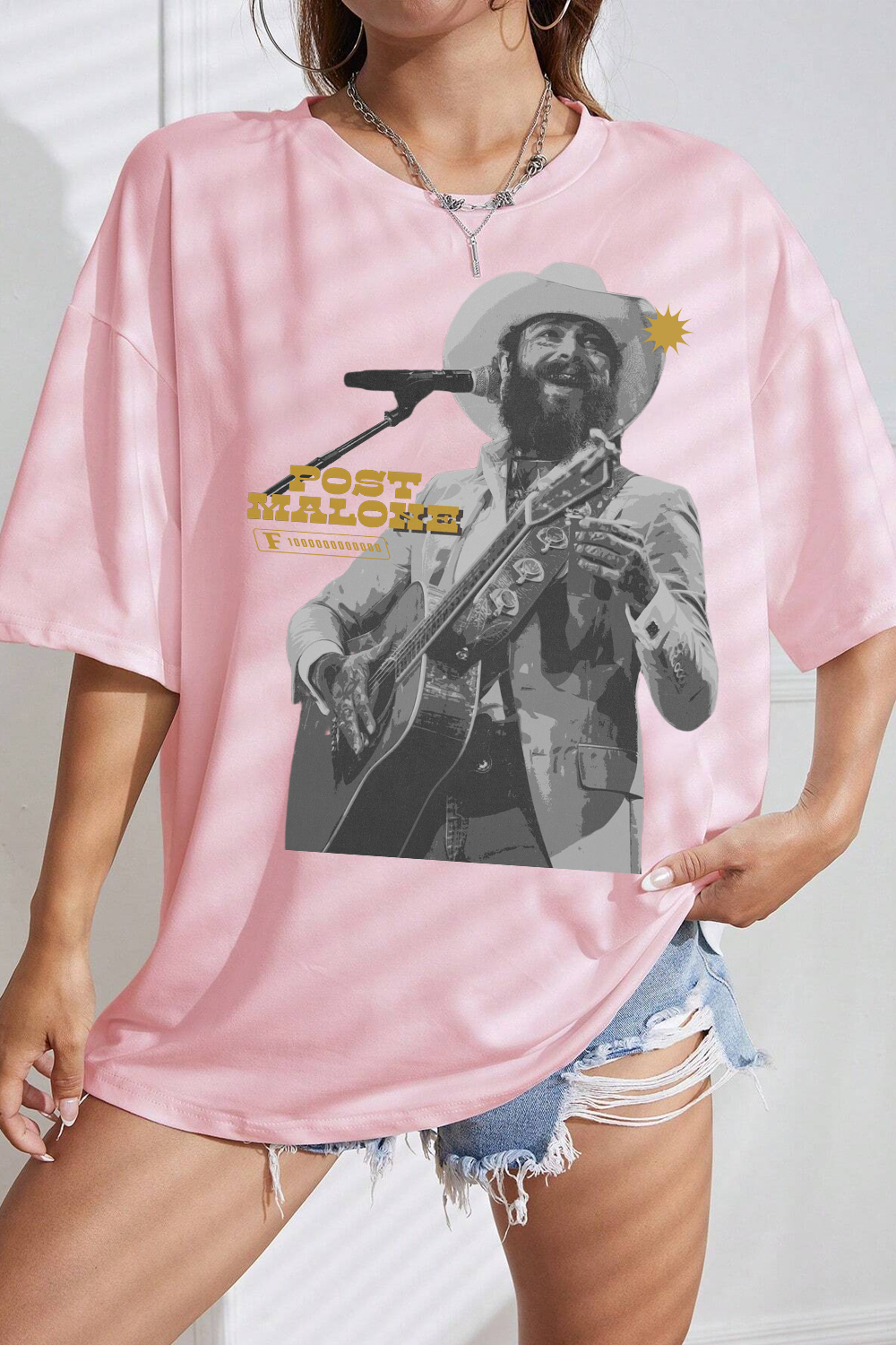 Post Malone Vintage  Country Music Album  Tee For Women