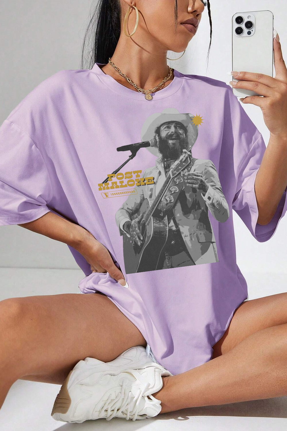 Post Malone Vintage  Country Music Album  Tee For Women