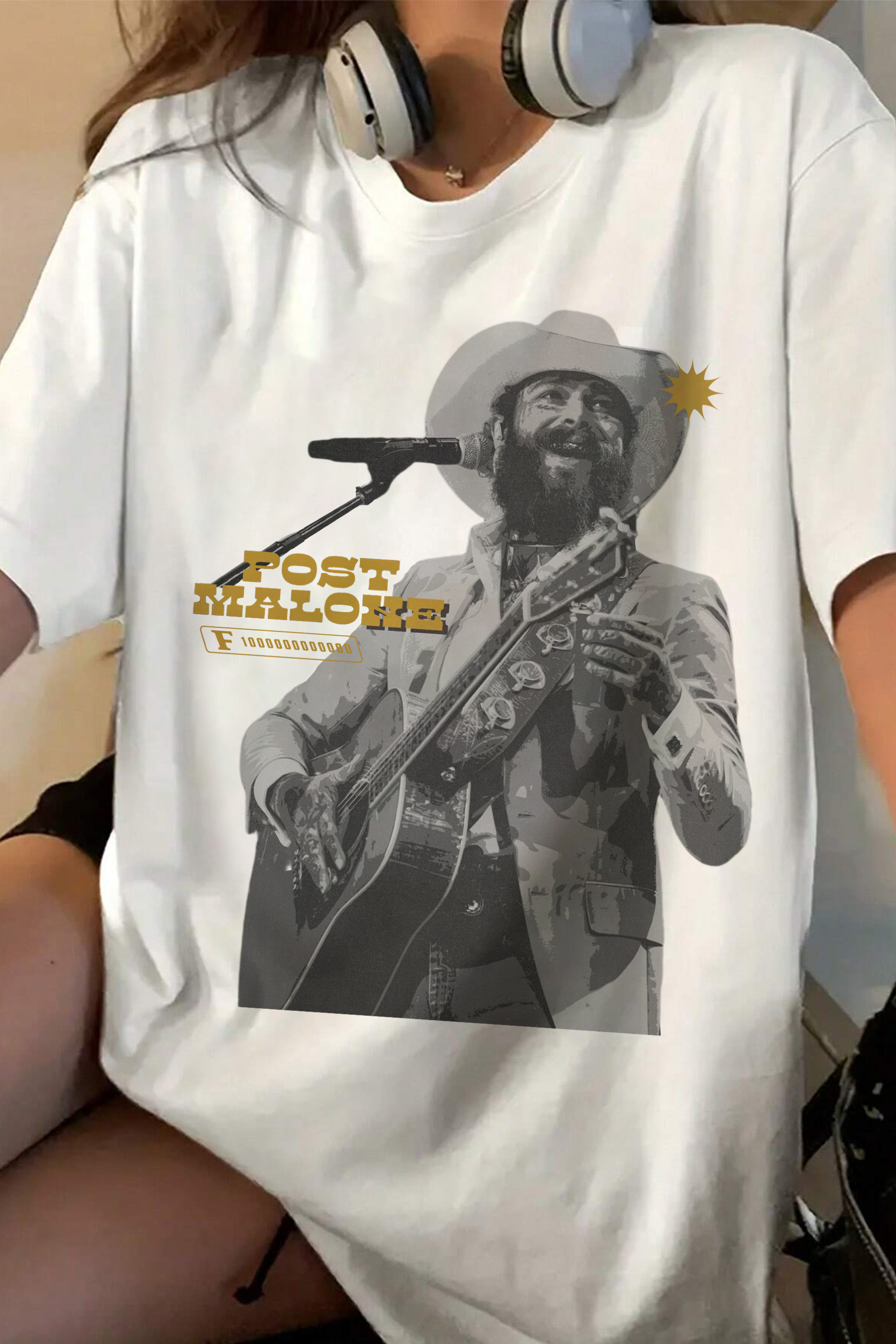 Post Malone Vintage  Country Music Album  Tee For Women