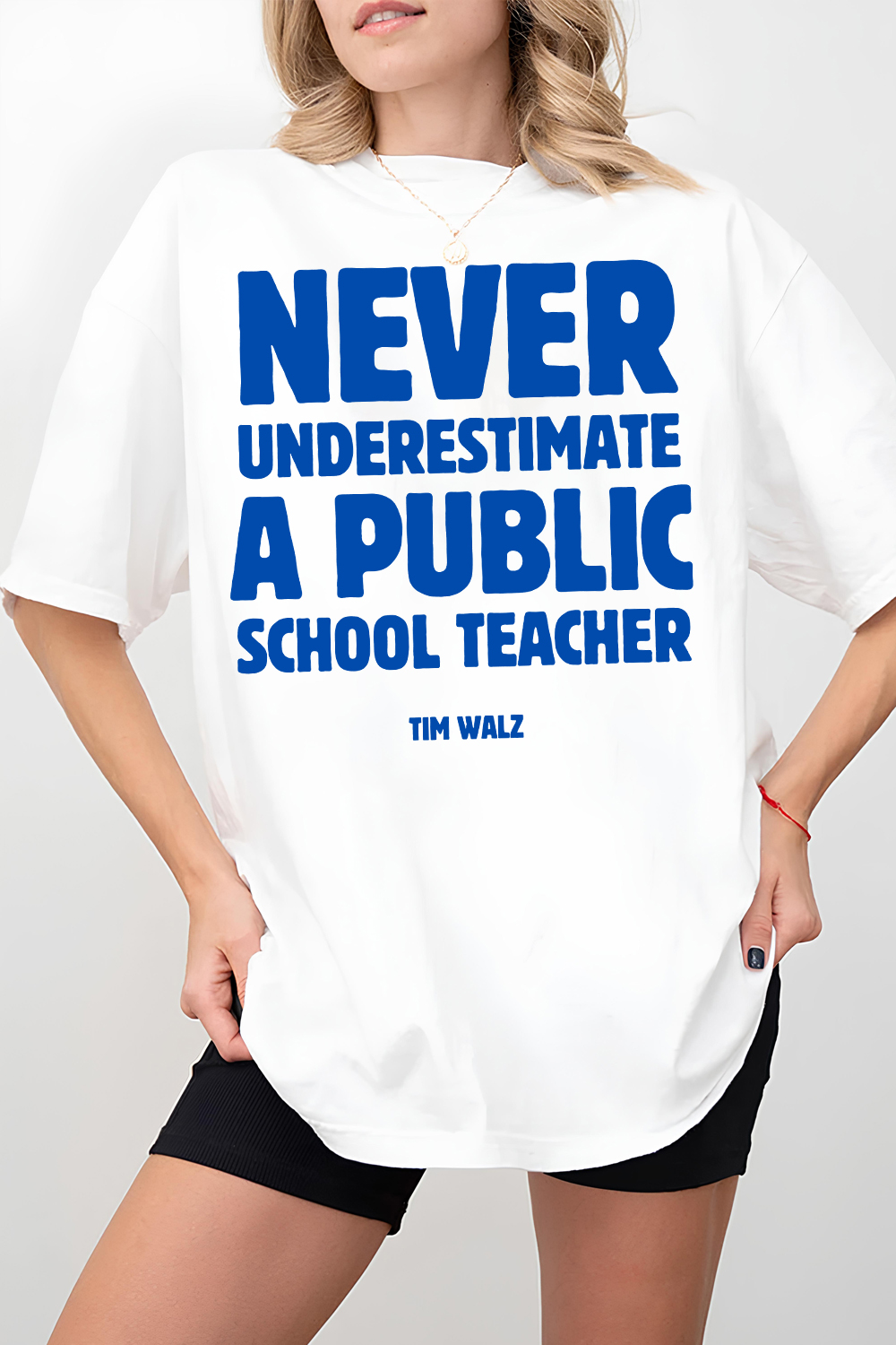 Never Underestimate a Public School Teacher  KM Tee For Women