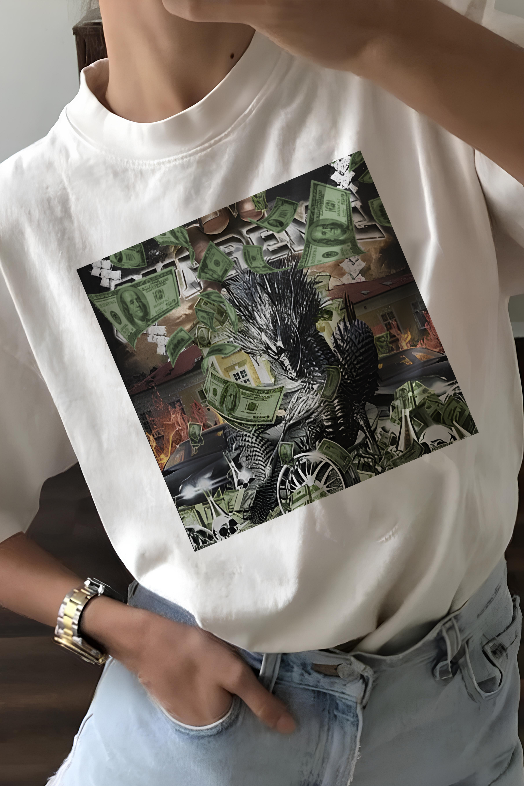 Dragon and Dollars  Tee For Women