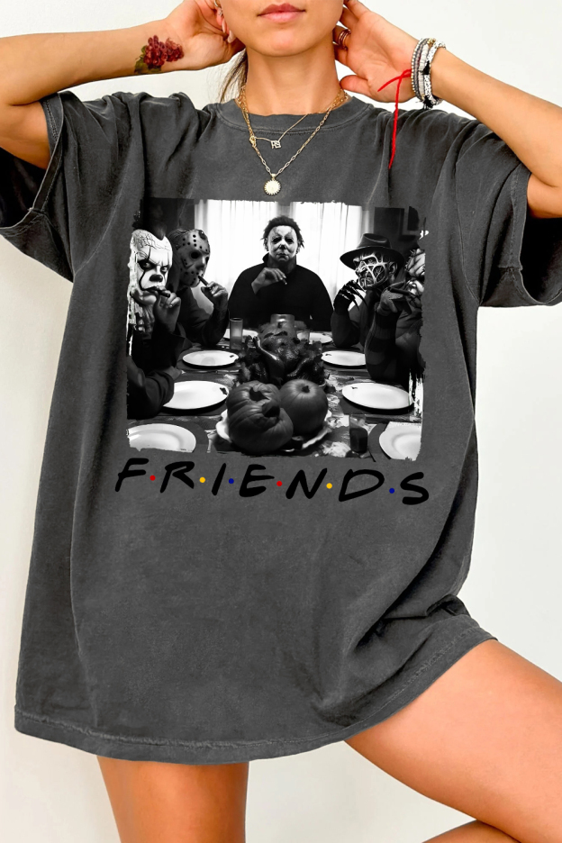 Halloween Horror Characters Tee For Women