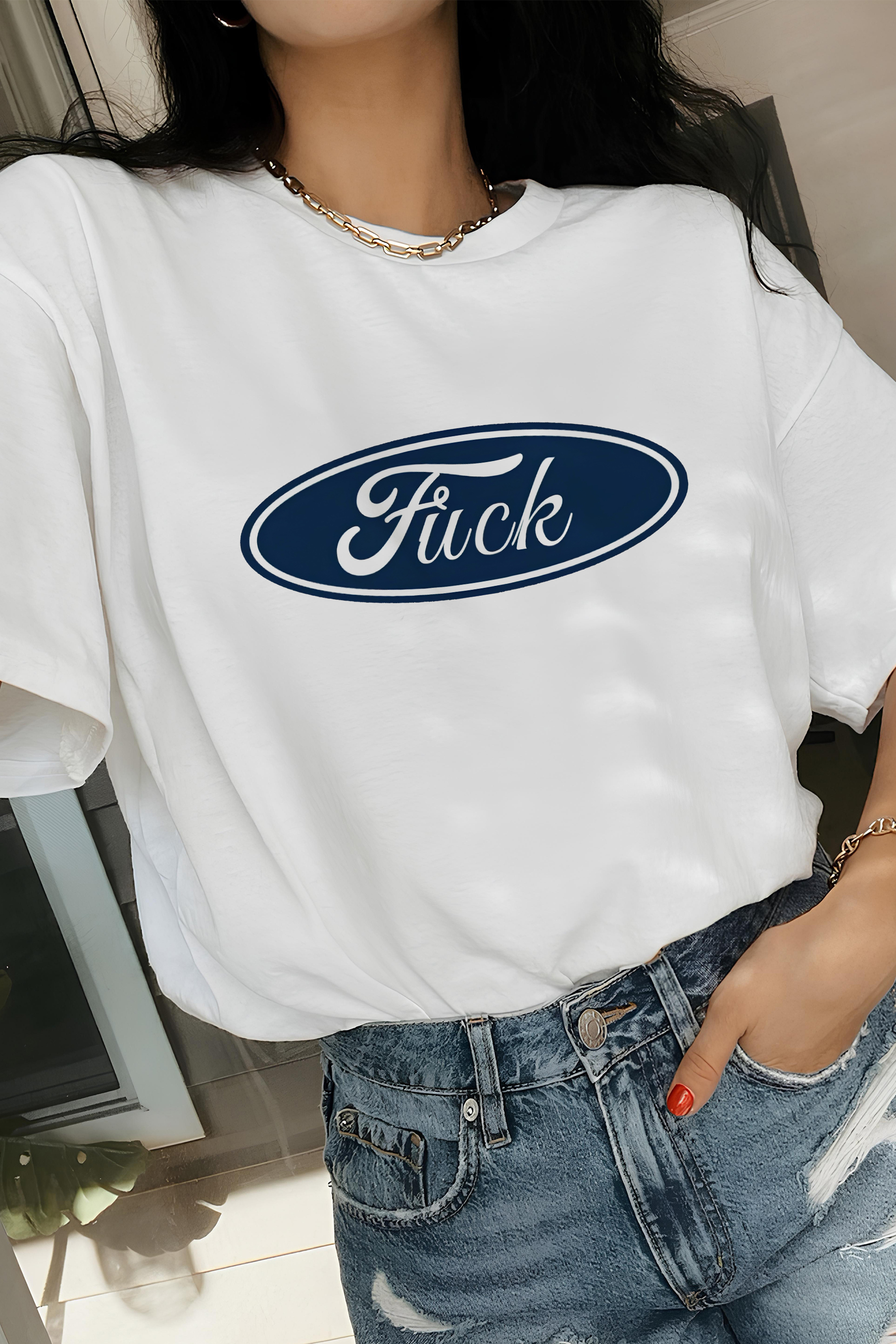 Ford (fuck) Car logo funny Tee For Women