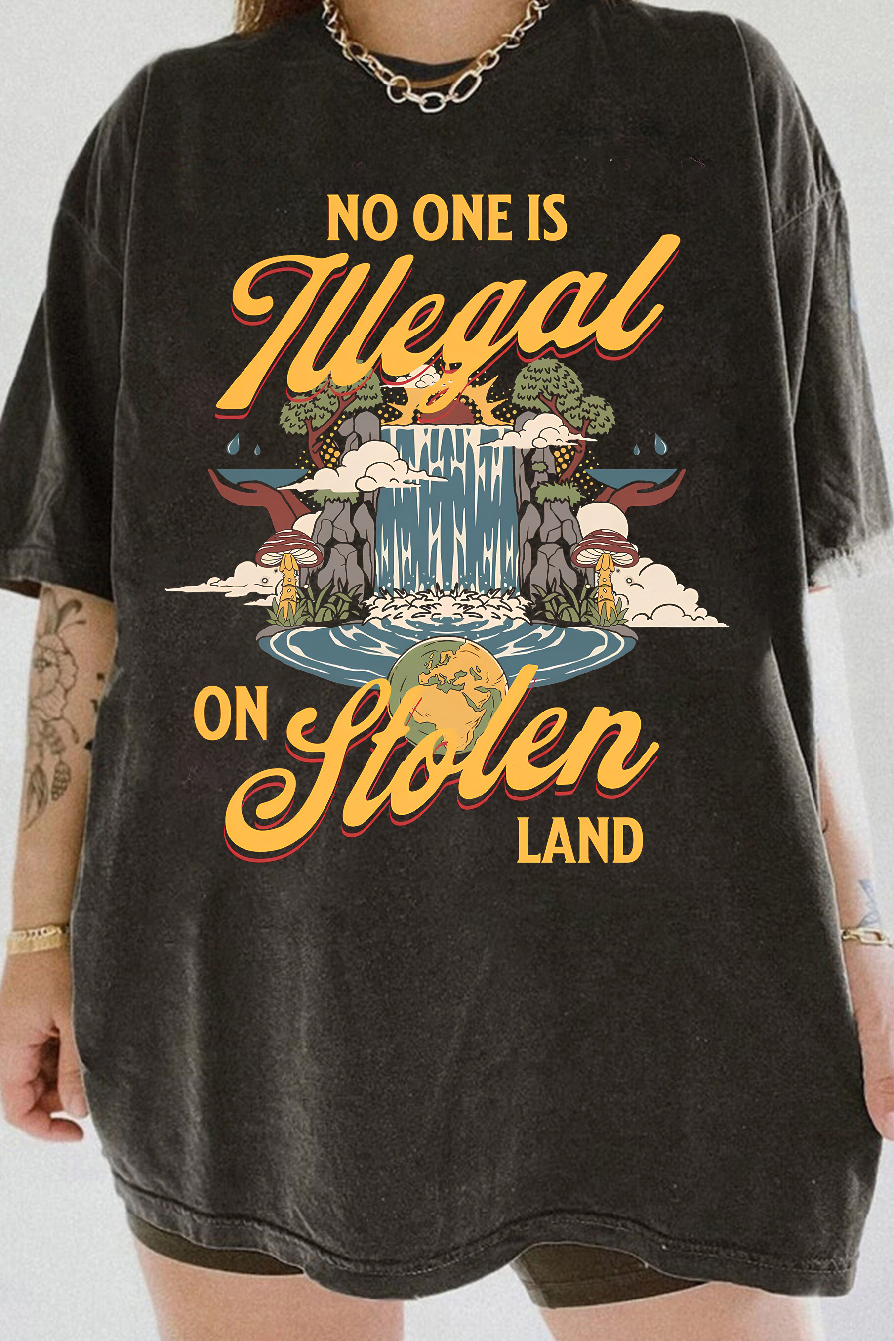 No one is illegal on stolen land  Tee For Women