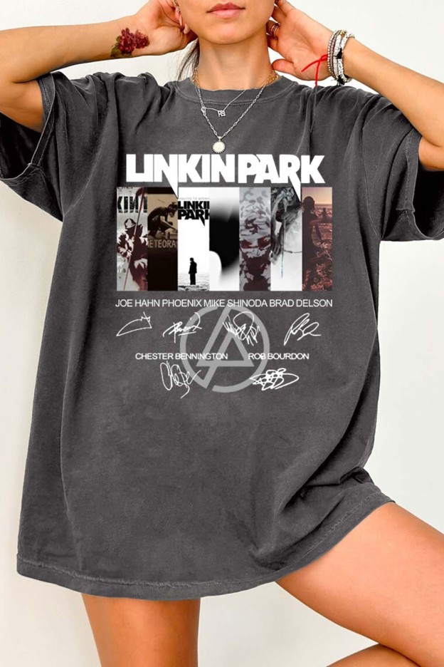 Linkinpark Logo Signatures Tee For Women