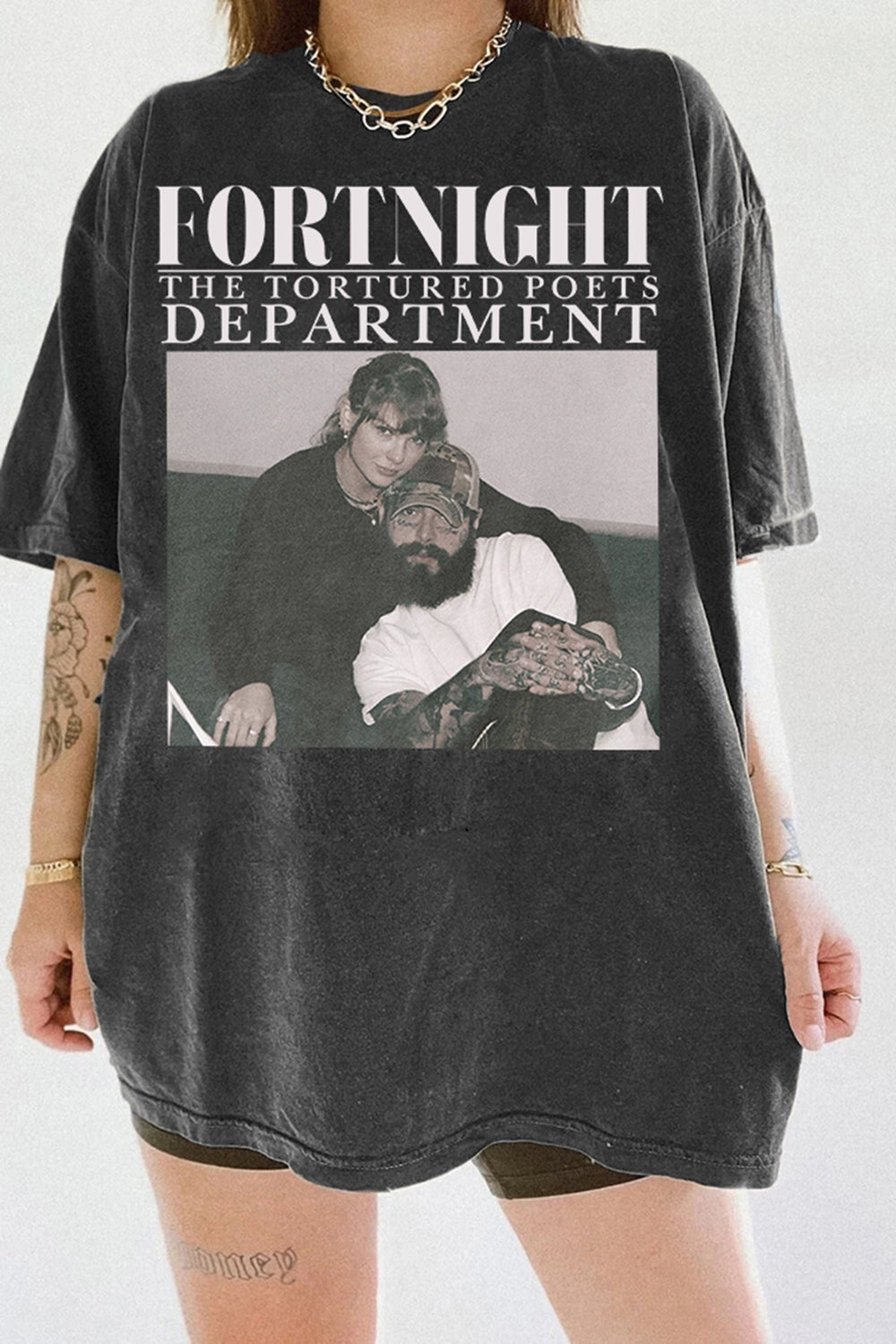 Taylor Tortured Poets Department Swifties Fort Night Post Malone Tee For Women