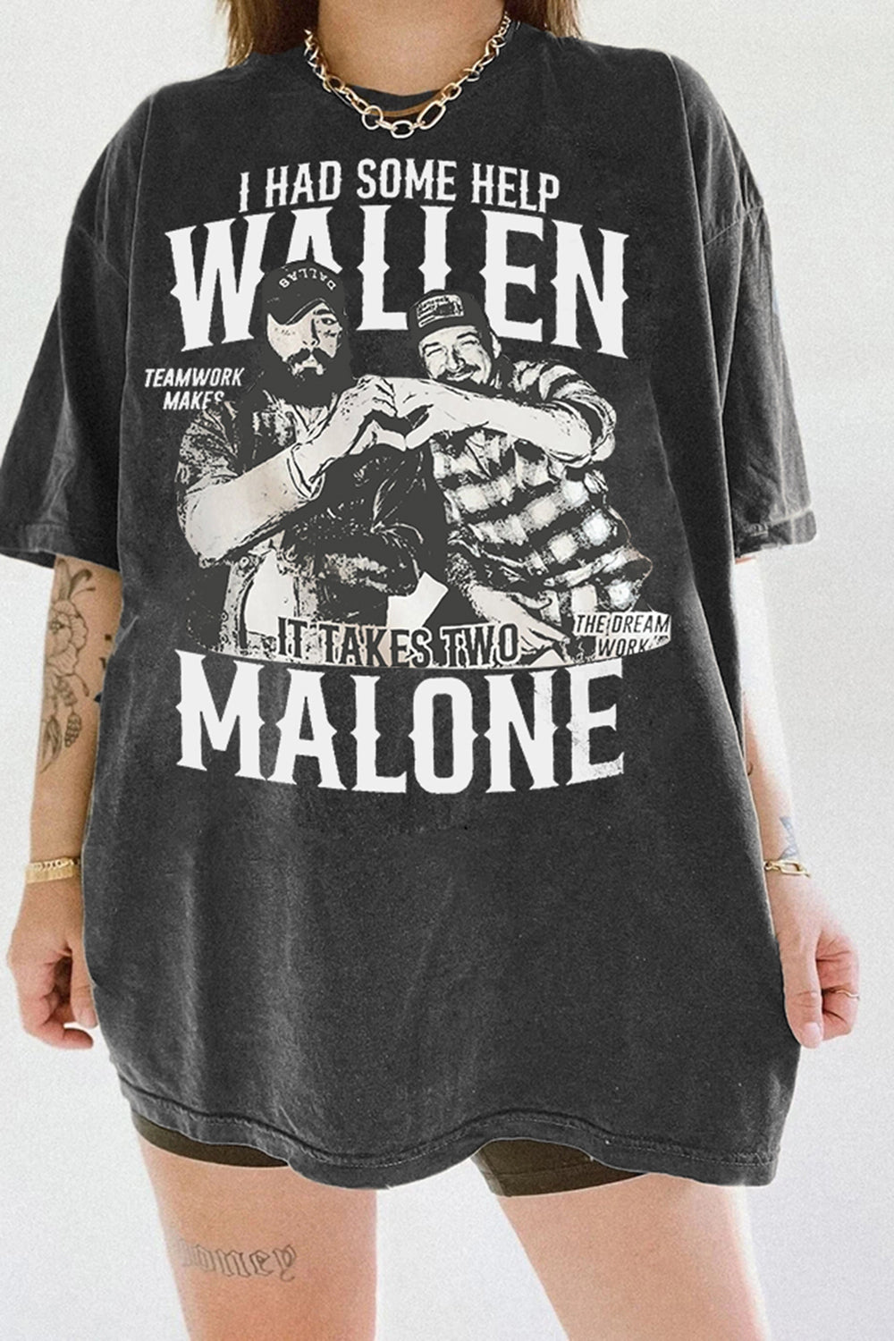 Posty Wallen and Morgan Malone I Had Some Help Tee For Women