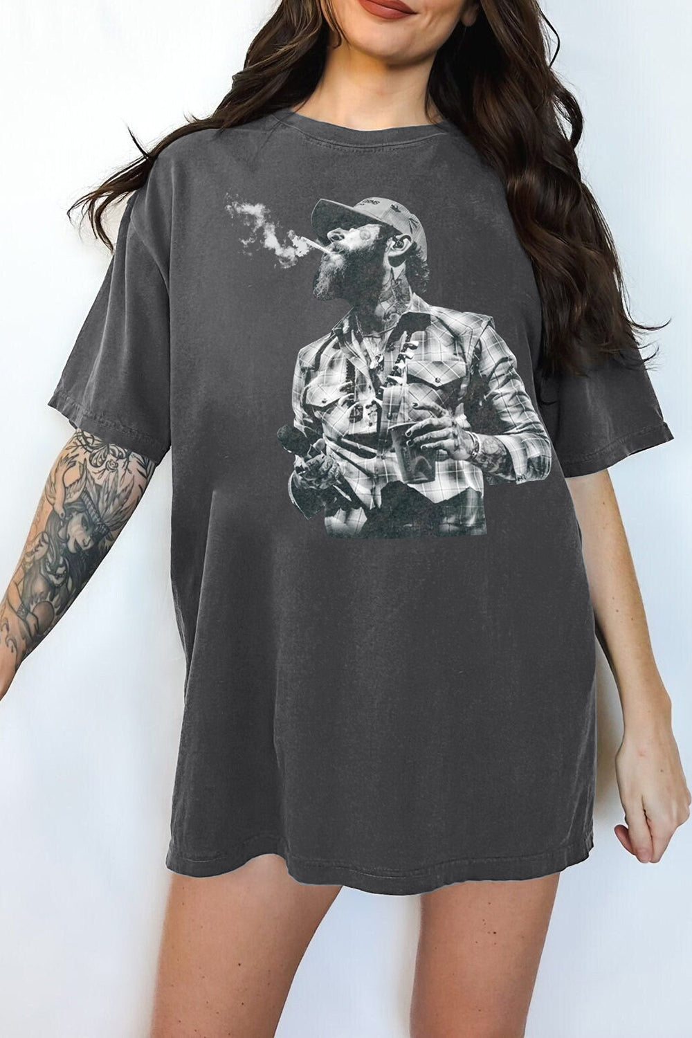 Vintage Graphic Post Malone Rap Tour Tee For Women