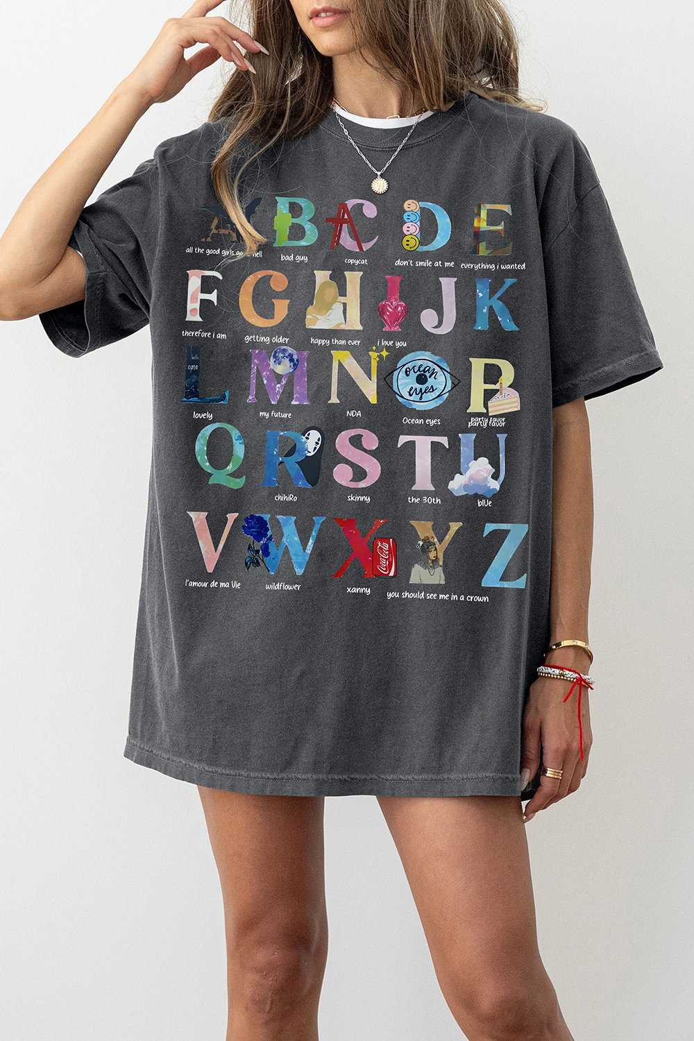 Alphabet Billie Eilish Version Tee For Women