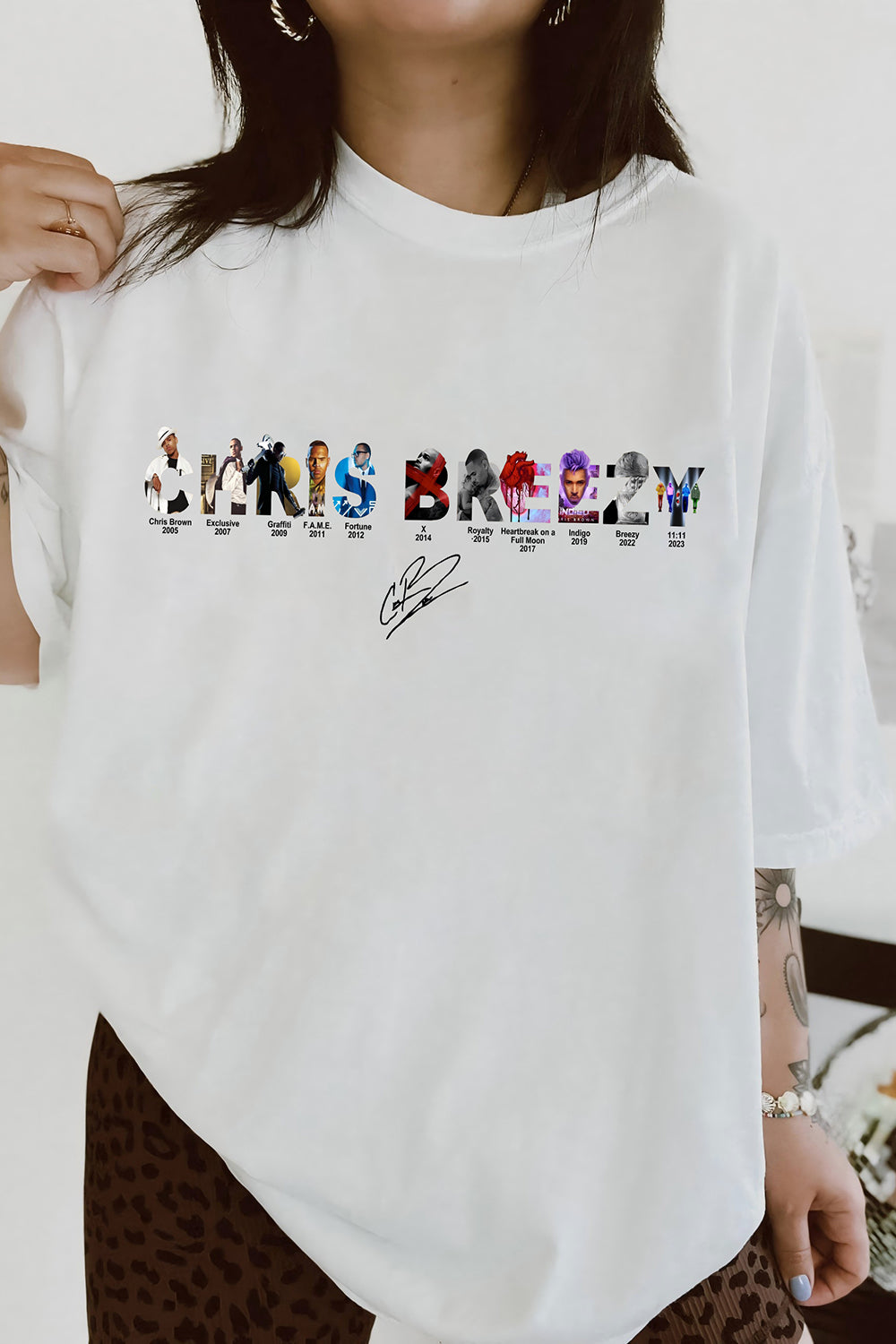 Breezy Album Chris Brown Graphic Tee For Women